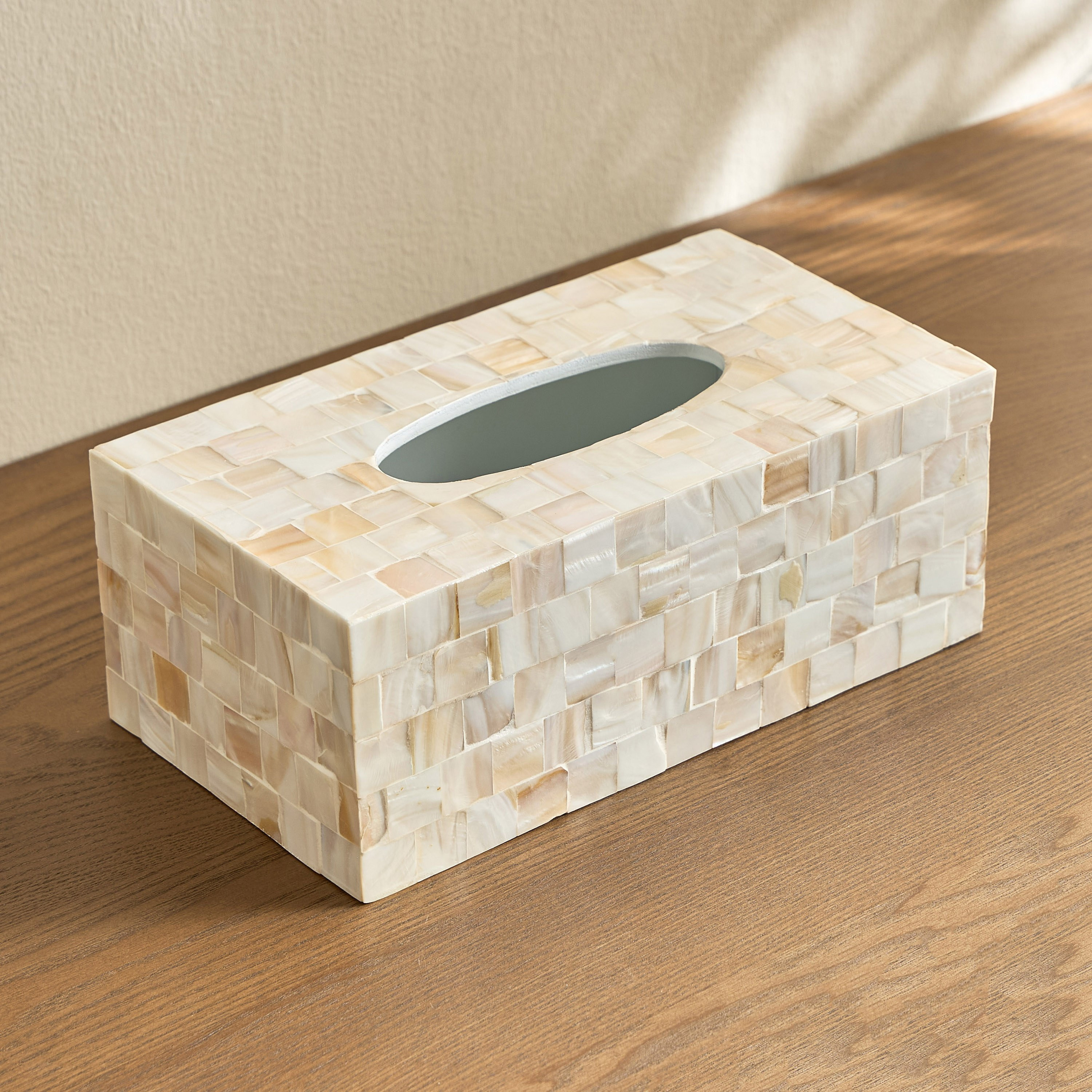علبة مناديل صدف كابيز أثينا 26 سم - فاطمة-household-decor-boxesandtrays-image-2