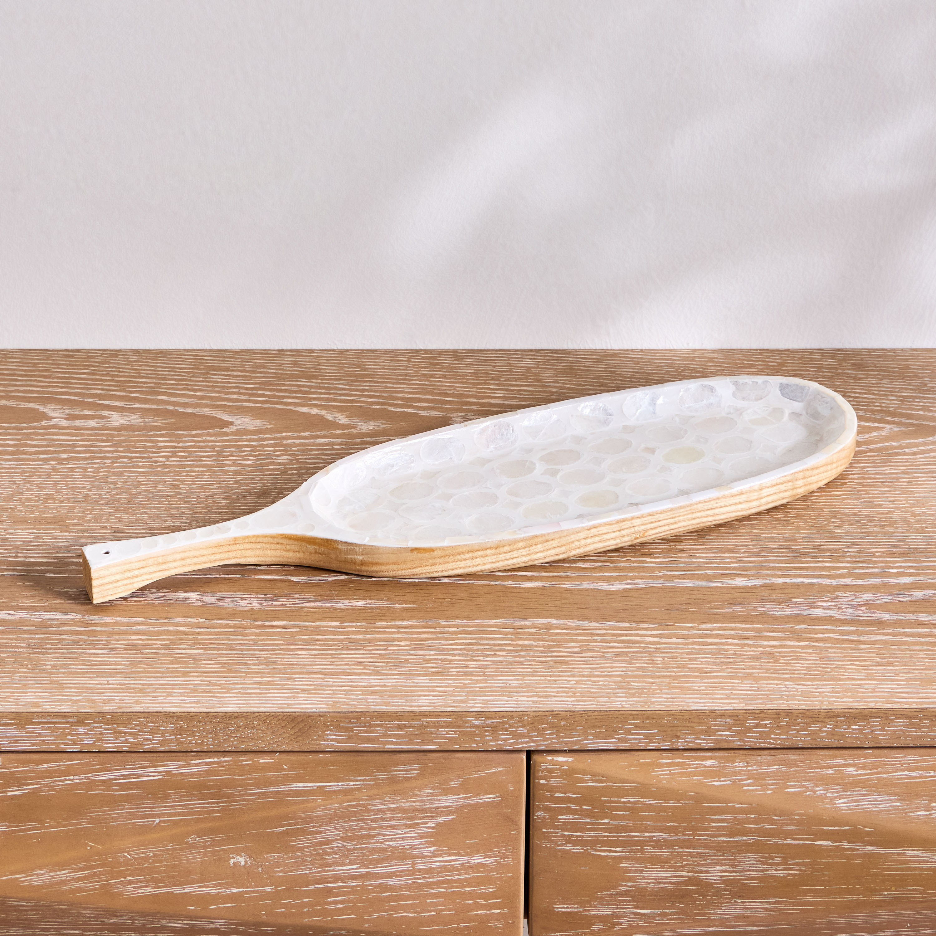 Huda Calypso Capiz Decorative Platter - 14x48 cm