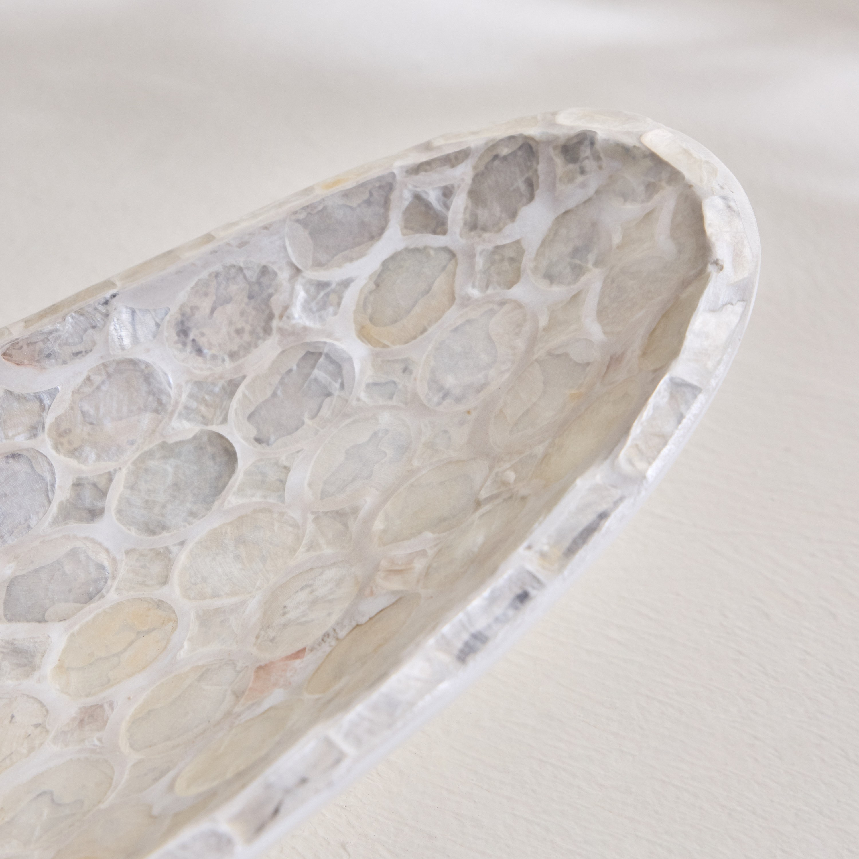 Huda Calypso Capiz Decorative Platter - 14x64 cm-household-decor-boxesandtrays-image-2