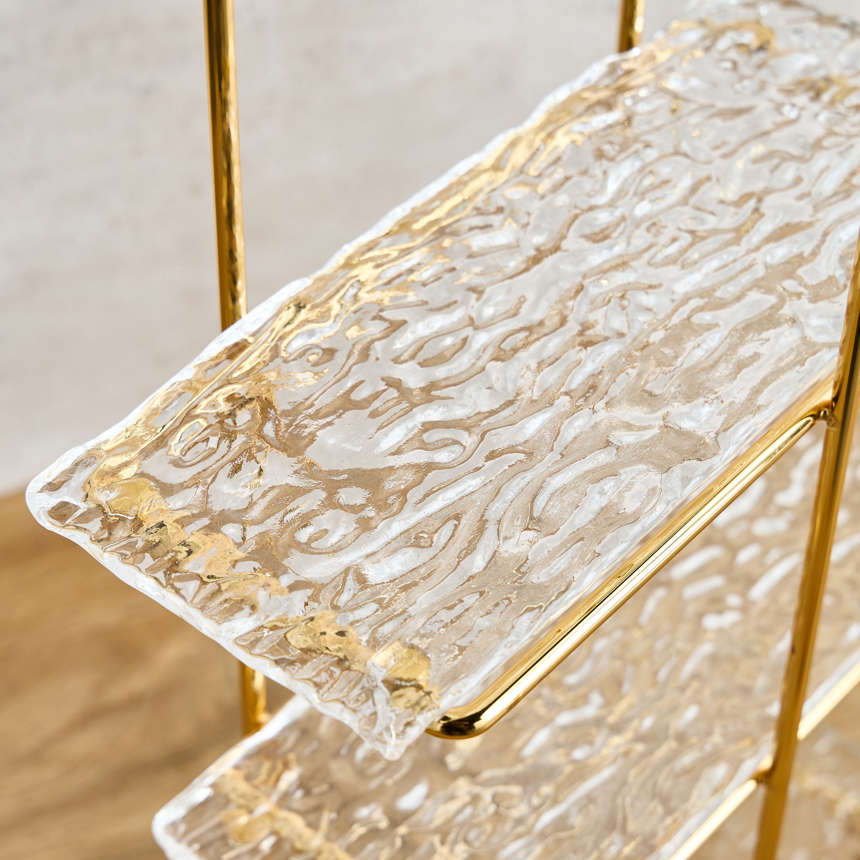 Huda Frost Glass 3-Tier Decorative Platter - 25 cm-household-decor-boxesandtrays-image-2