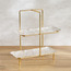 صحن ديكور طبقتين زجاج فروست - هدى - 25 سم-household-decor-boxesandtrays-image-3