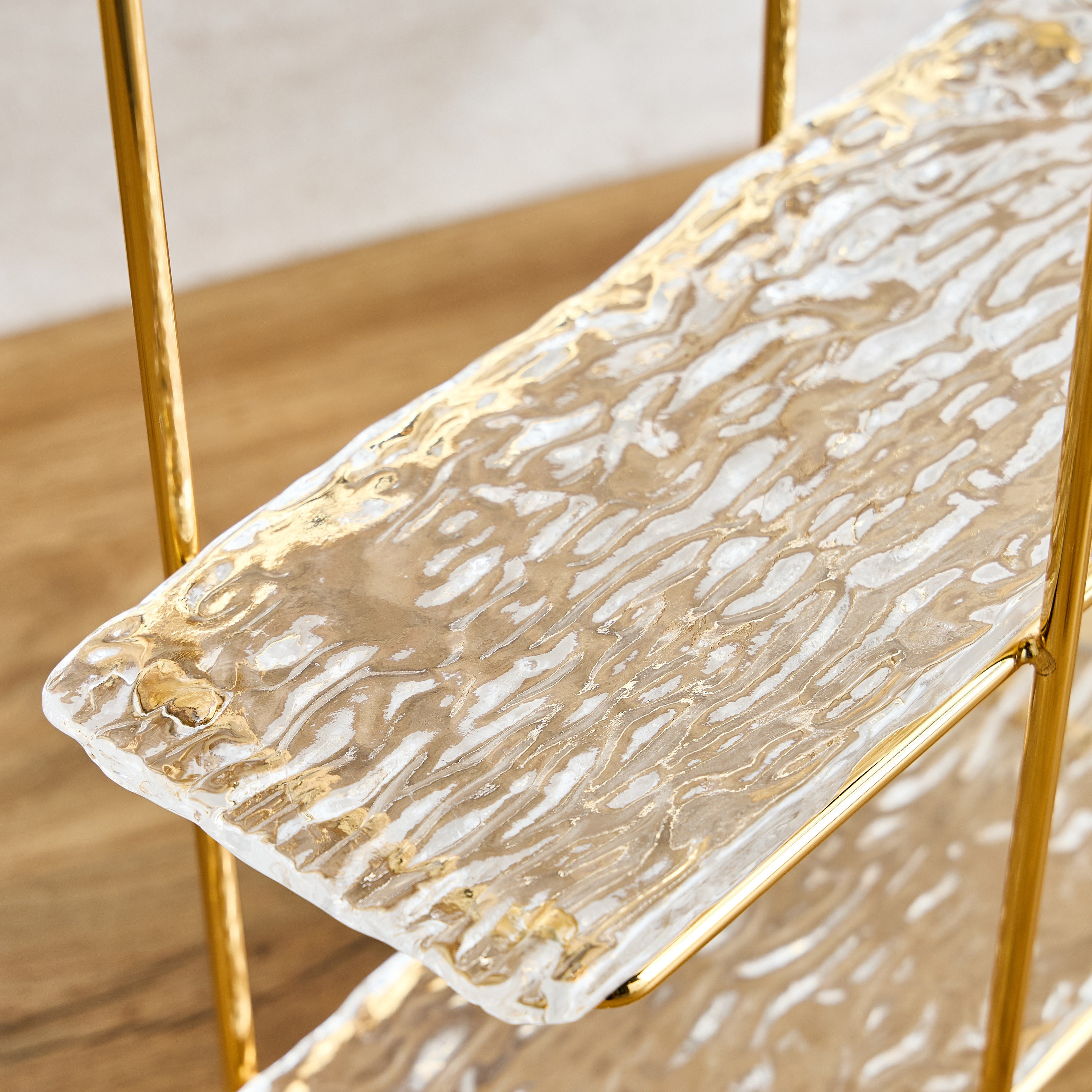 Huda Frost Glass 2-Tier Decorative Platter - 25 cm-household-decor-boxesandtrays-image-2