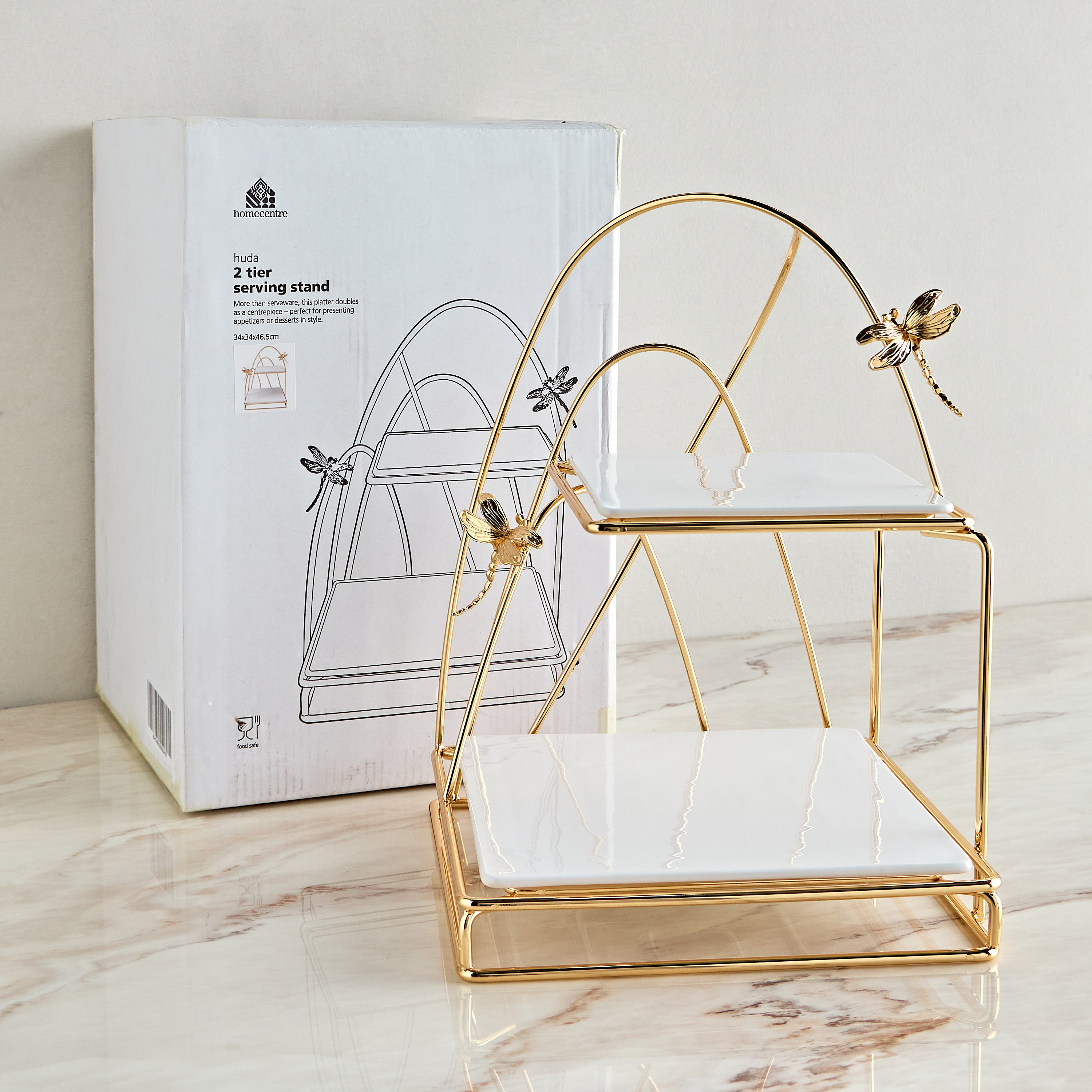 حامل عرض بطابقين بتصميم تجريدي حلقي – هدى-household-decor-boxesandtrays-image-5