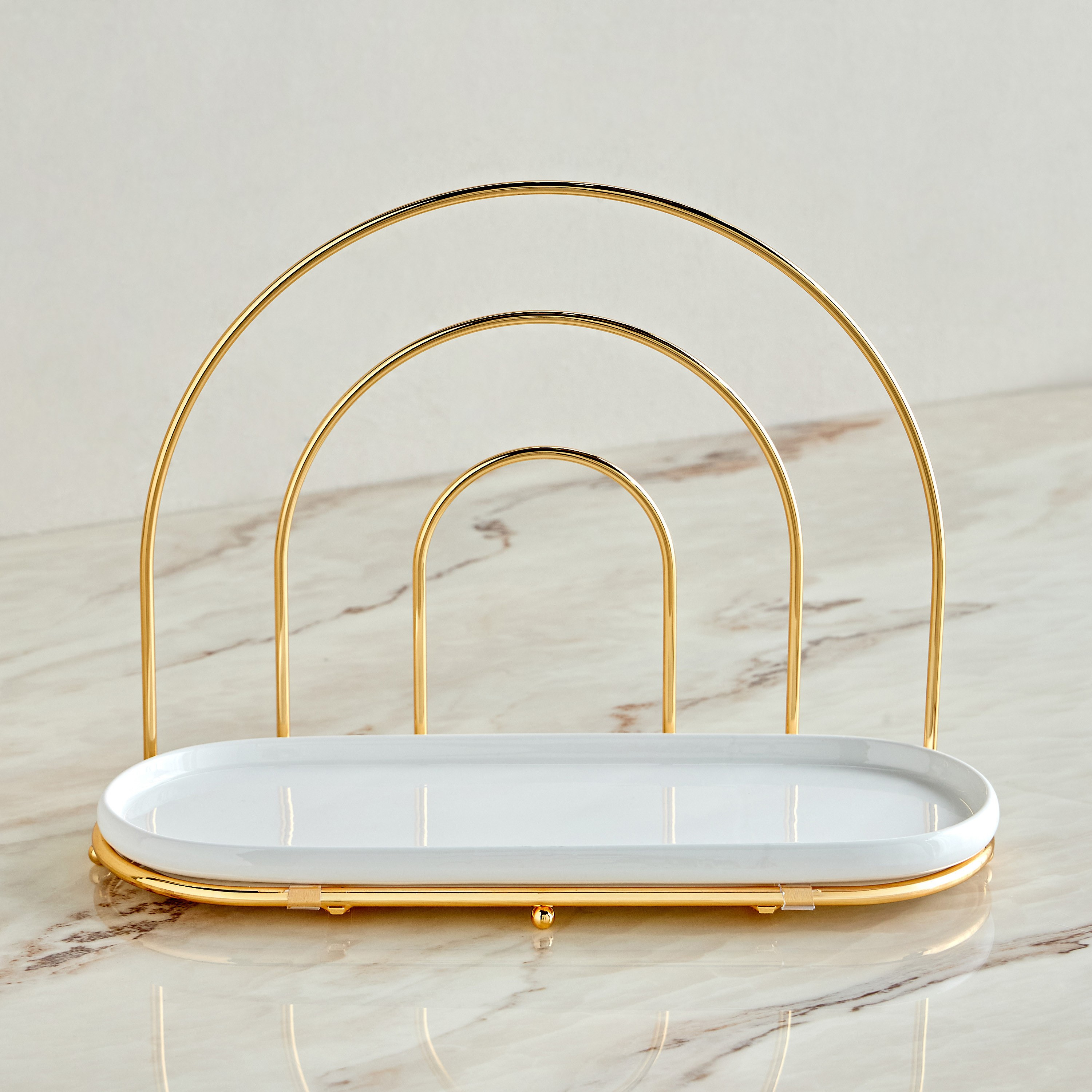 Huda Crest Decorative Platter-household-decor-boxesandtrays-image-2