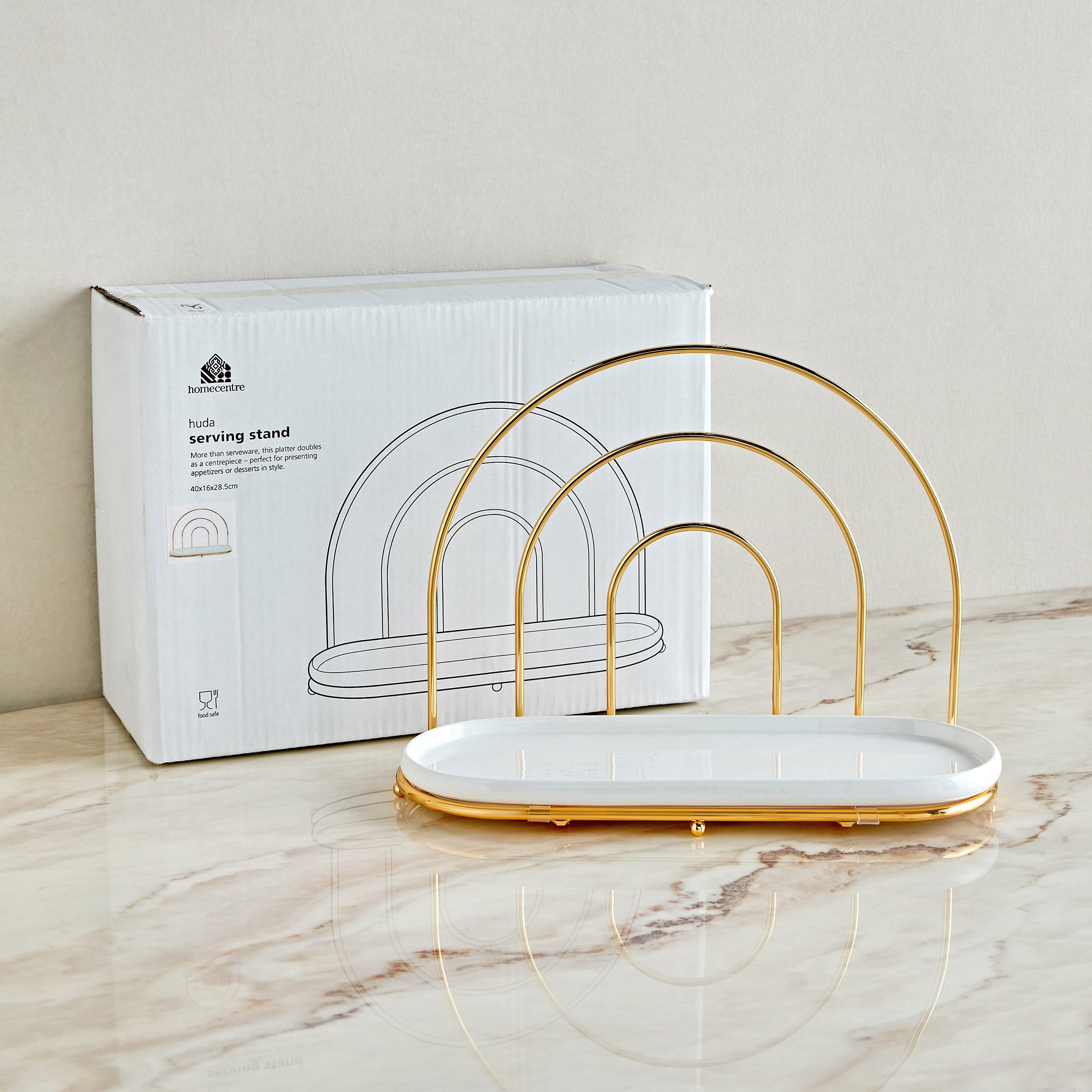 Huda Crest Decorative Platter-household-decor-boxesandtrays-image-5