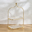 Huda Frost Glass 2-Tier Decorative Platter - 37 cm-household-decor-boxesandtrays-image-1