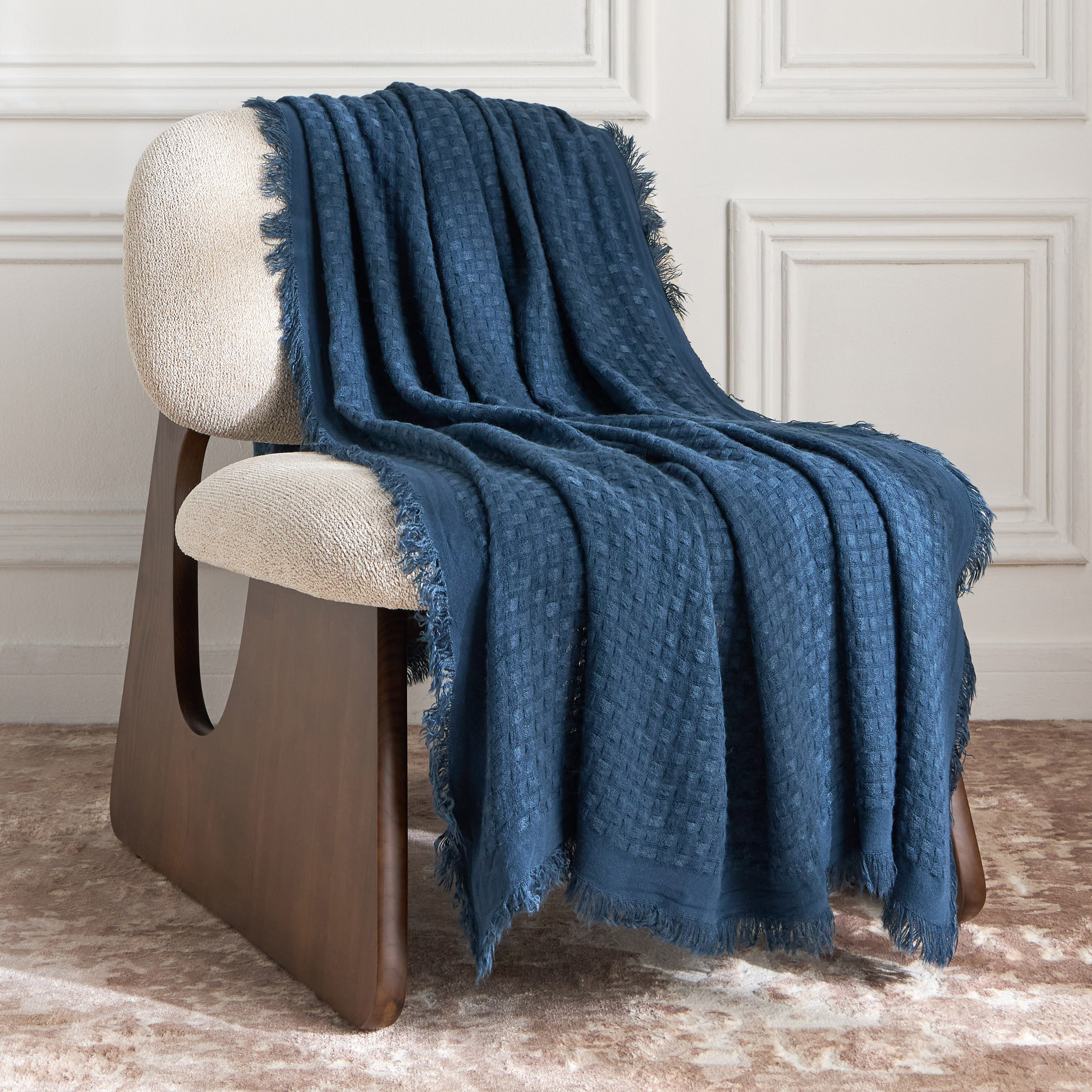 بطانية فردية أكريليك - وارين - 130x170 سم-household-bedding-blankets-image-1