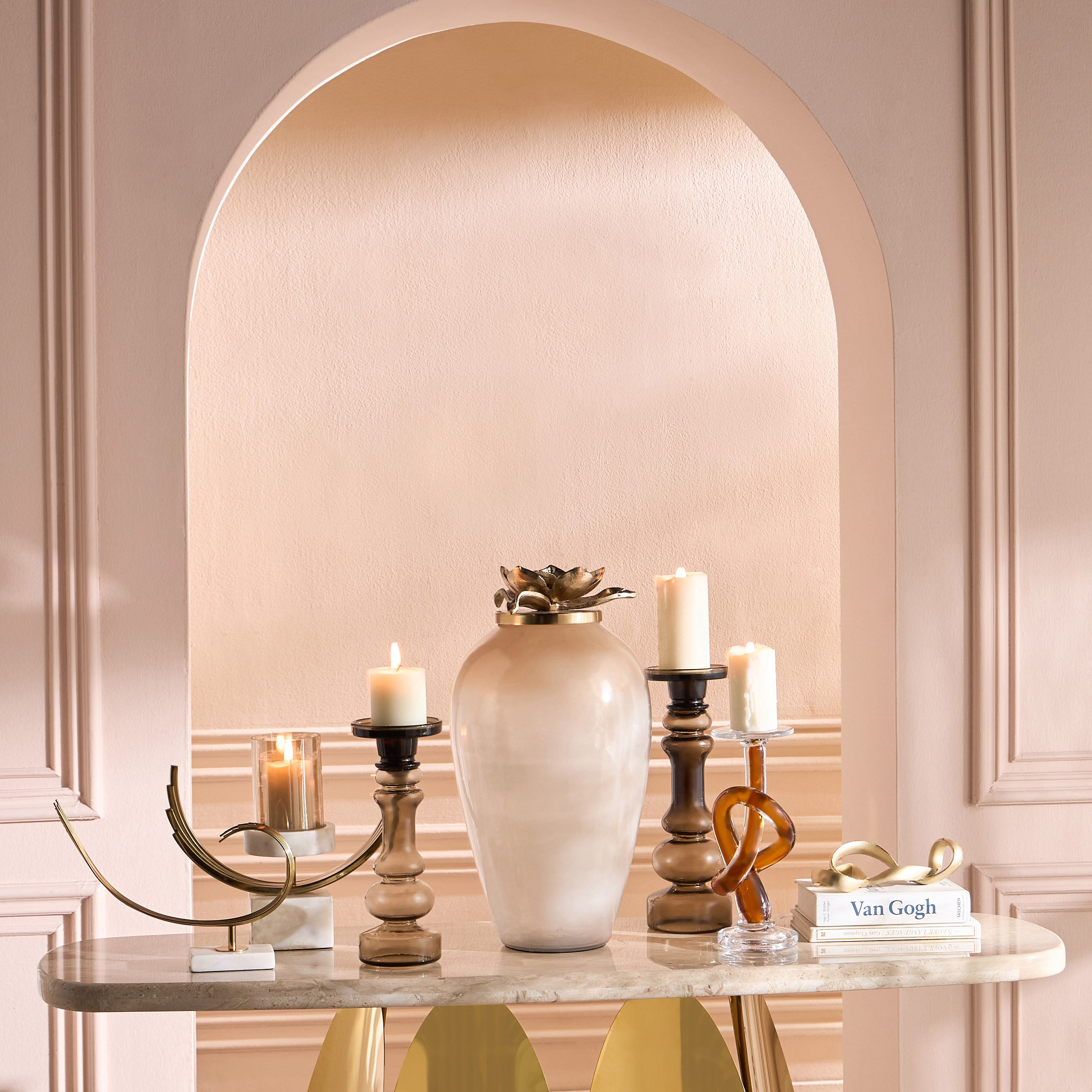 Lotus Pillar Candleholder-household-decor-candleholdersandlanterns-image-4