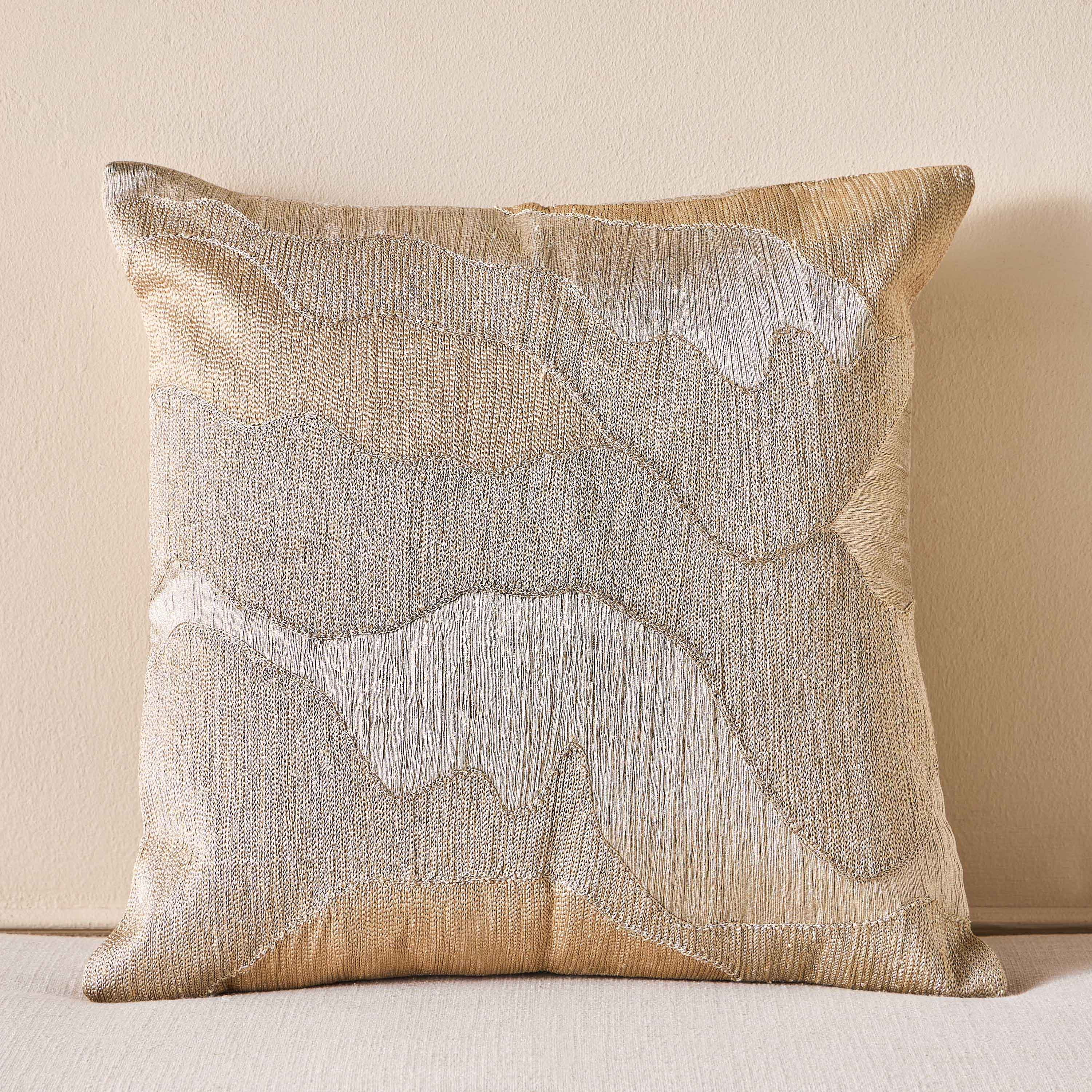 Lateef Embroidered Filled Cushion - 50x50 cm-household-cushionsandthrows-filledcushions-decorativecushions-image-5