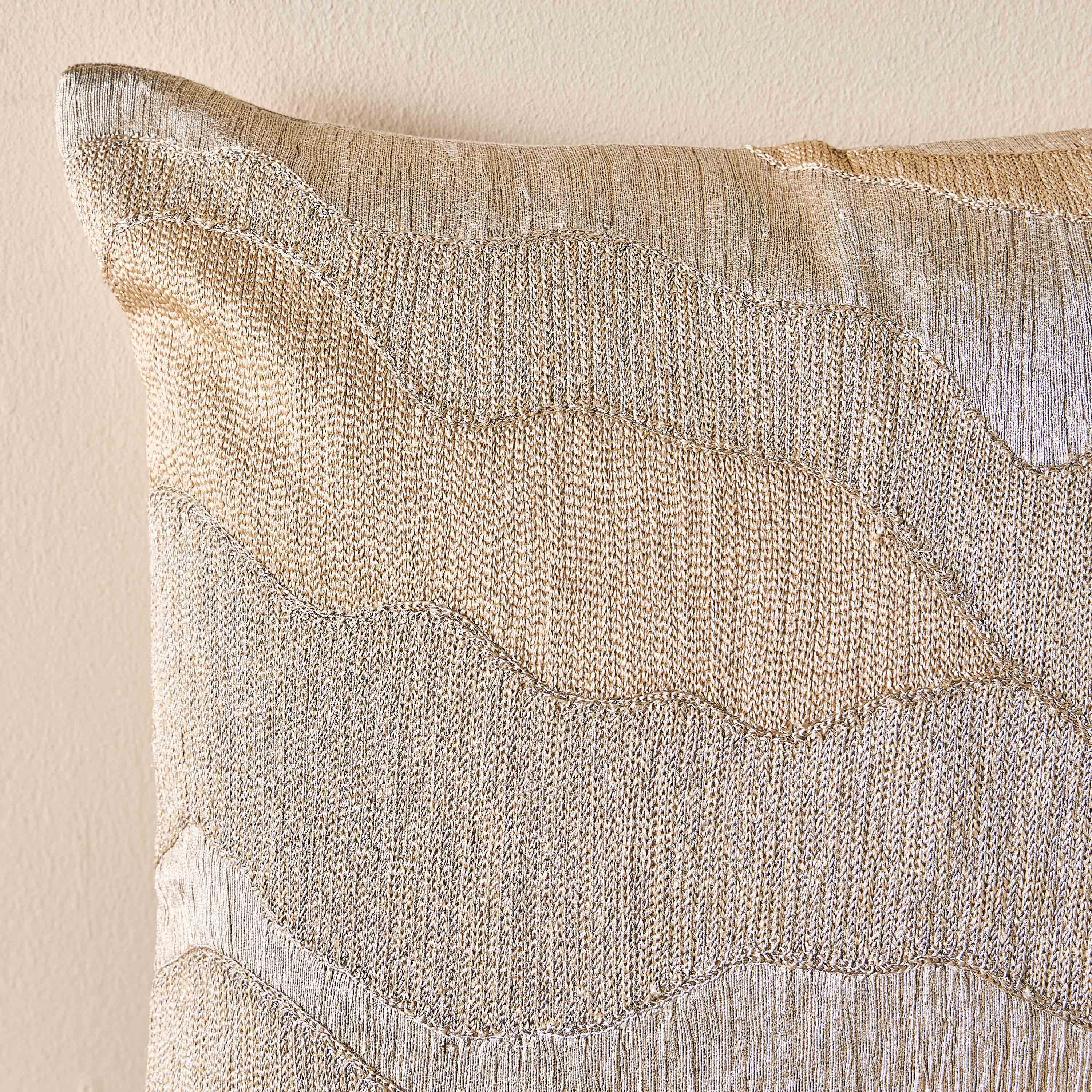 Lateef Embroidered Filled Cushion - 50x50 cm-household-cushionsandthrows-filledcushions-decorativecushions-image-6
