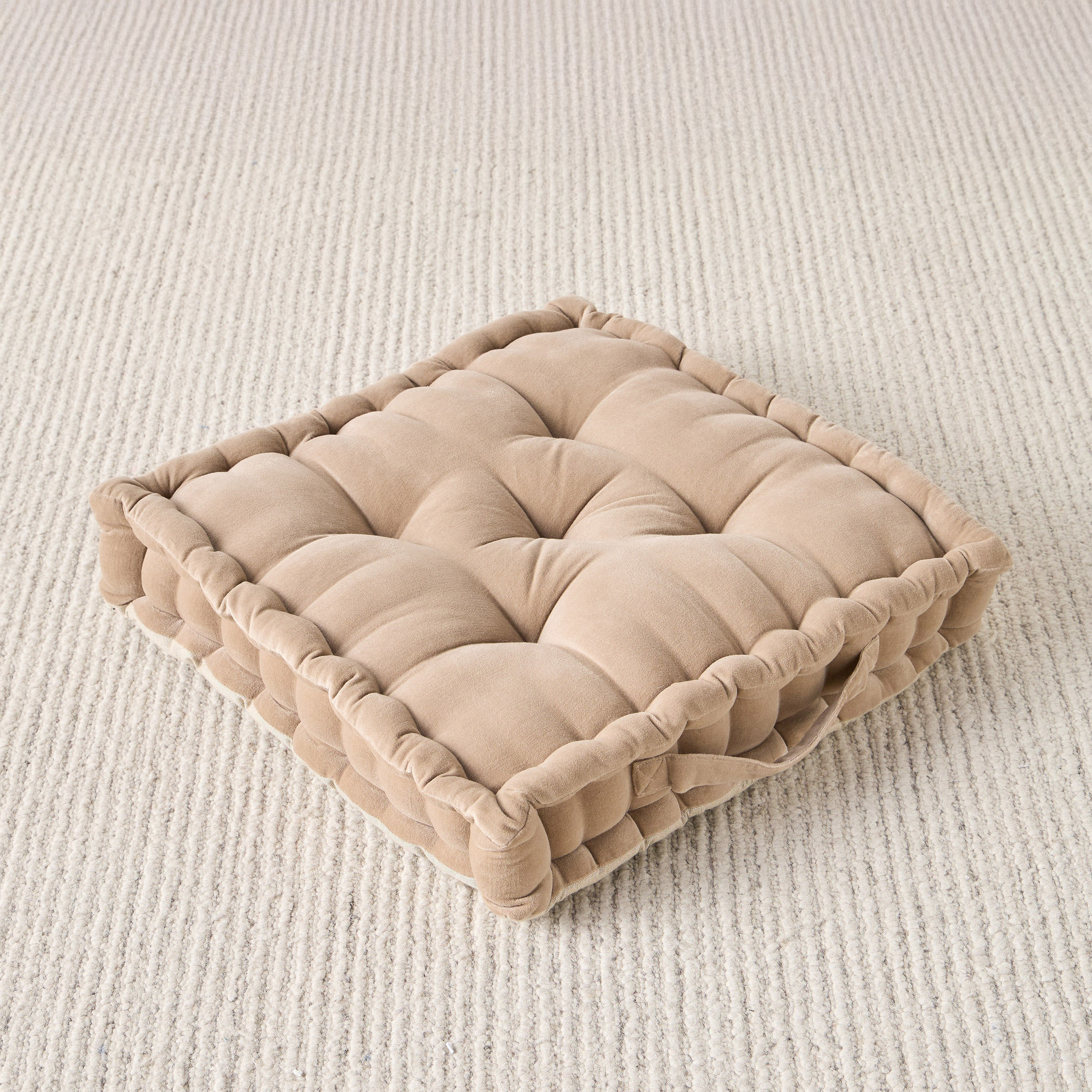 Amalia Velvet Weave Floor Cushion - 50x50 cm-household-cushionsandthrows-floorcushions-image-1