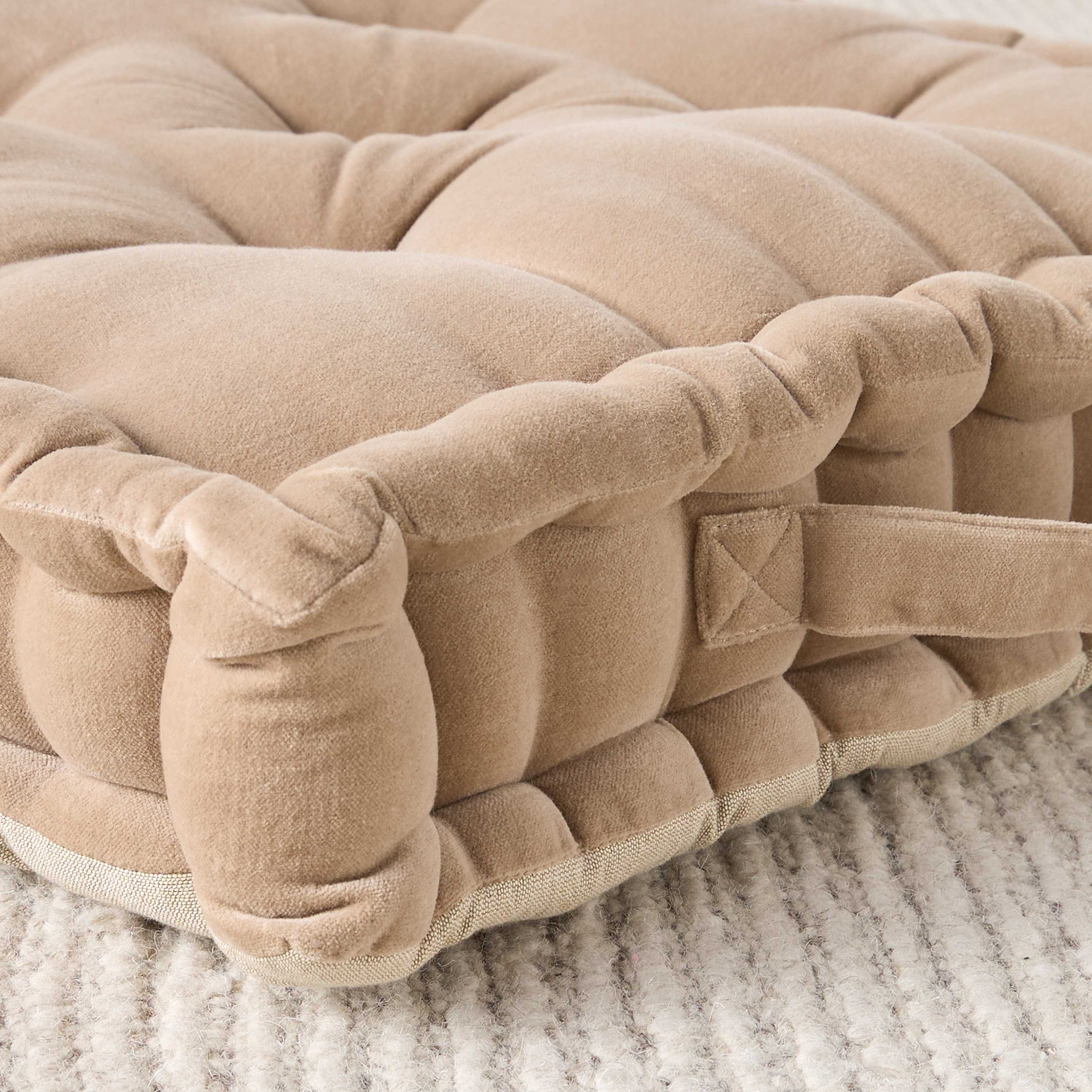 Amalia Velvet Weave Floor Cushion - 50x50 cm-household-cushionsandthrows-floorcushions-image-2