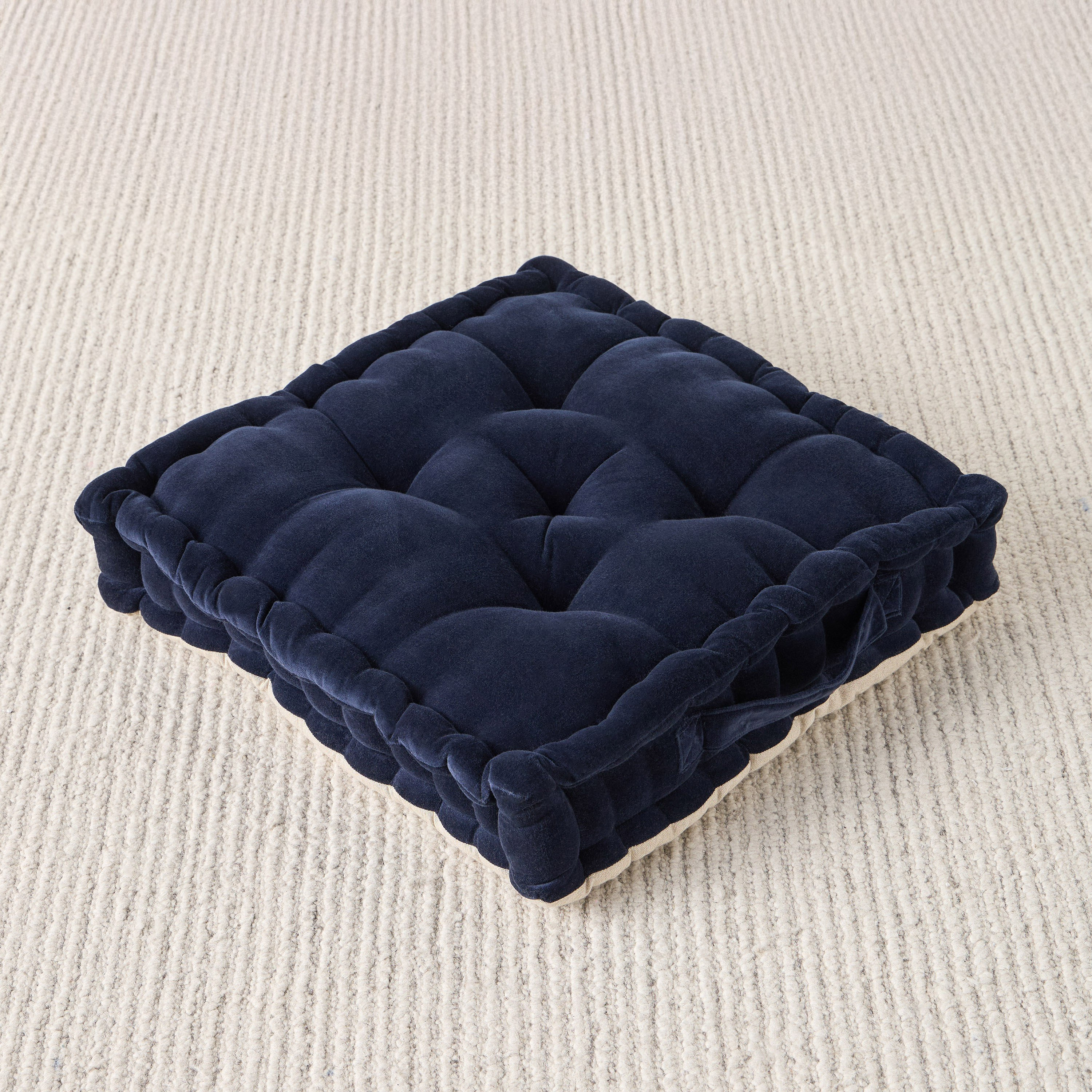 Amalia Velvet Weave Floor Cushion - 50x50 cm-household-cushionsandthrows-floorcushions-image-1