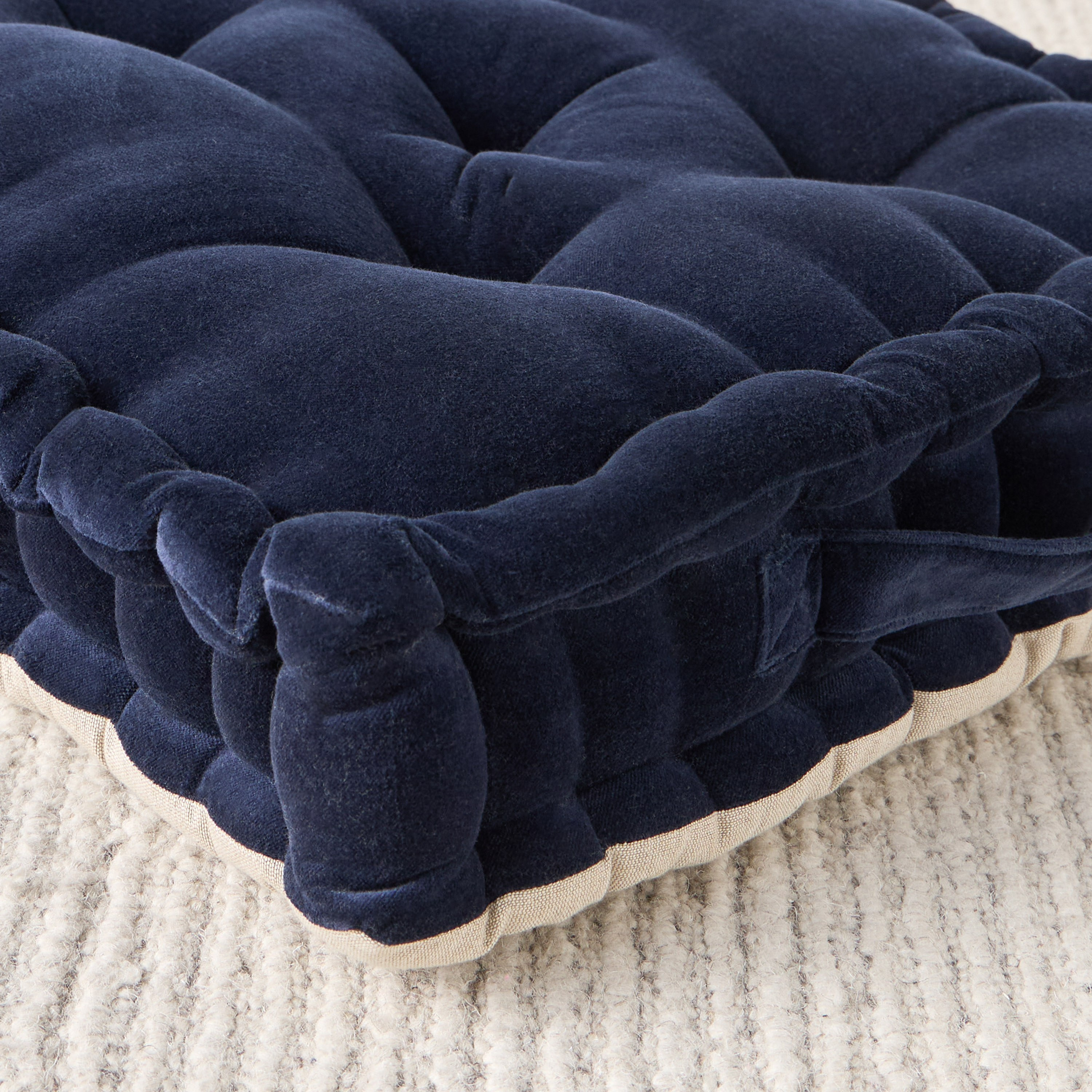 Amalia Velvet Weave Floor Cushion - 50x50 cm-household-cushionsandthrows-floorcushions-image-2