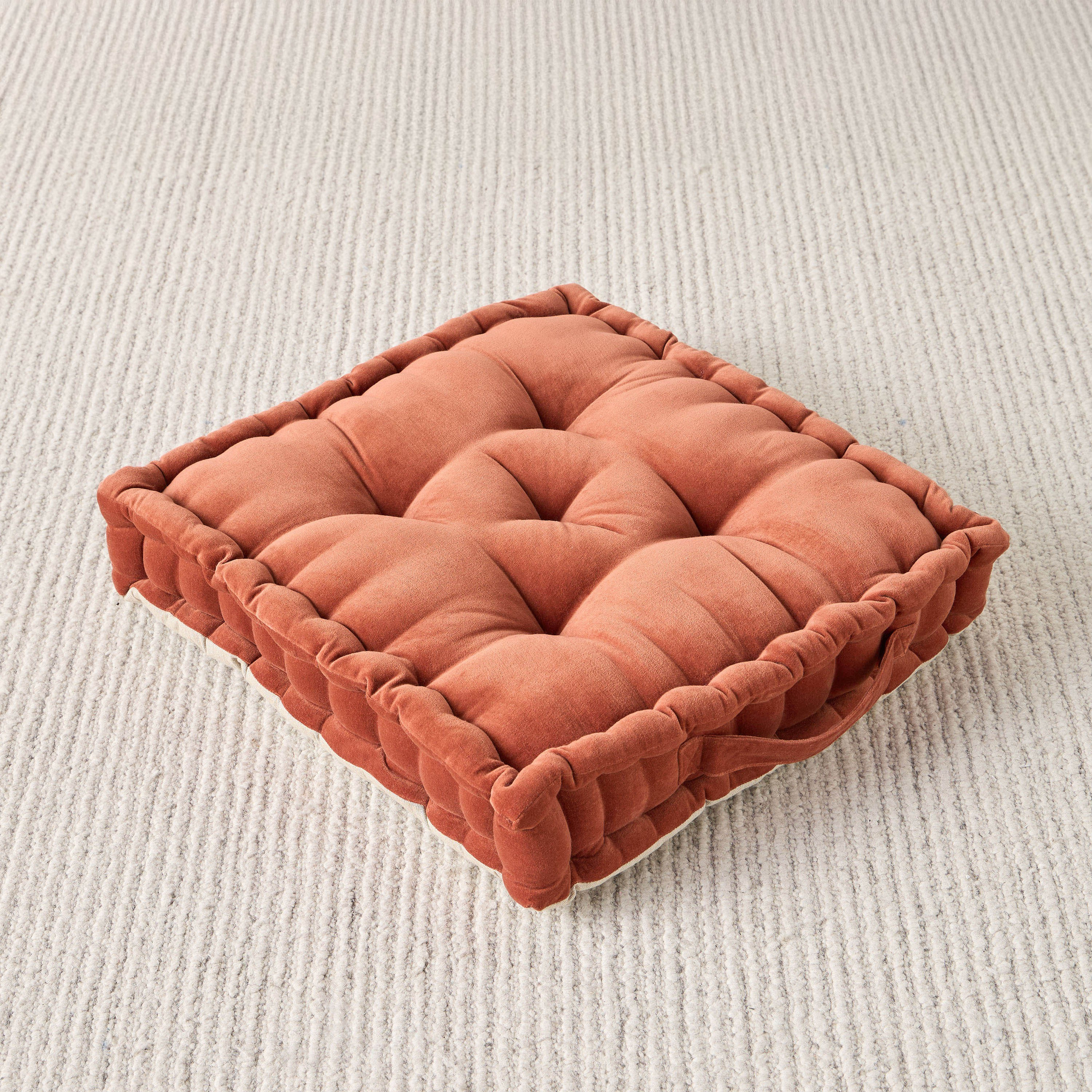 وسادة أرضية منسوجة مخملية - أماليا - 50×50 سم-household-cushionsandthrows-floorcushions-image-1