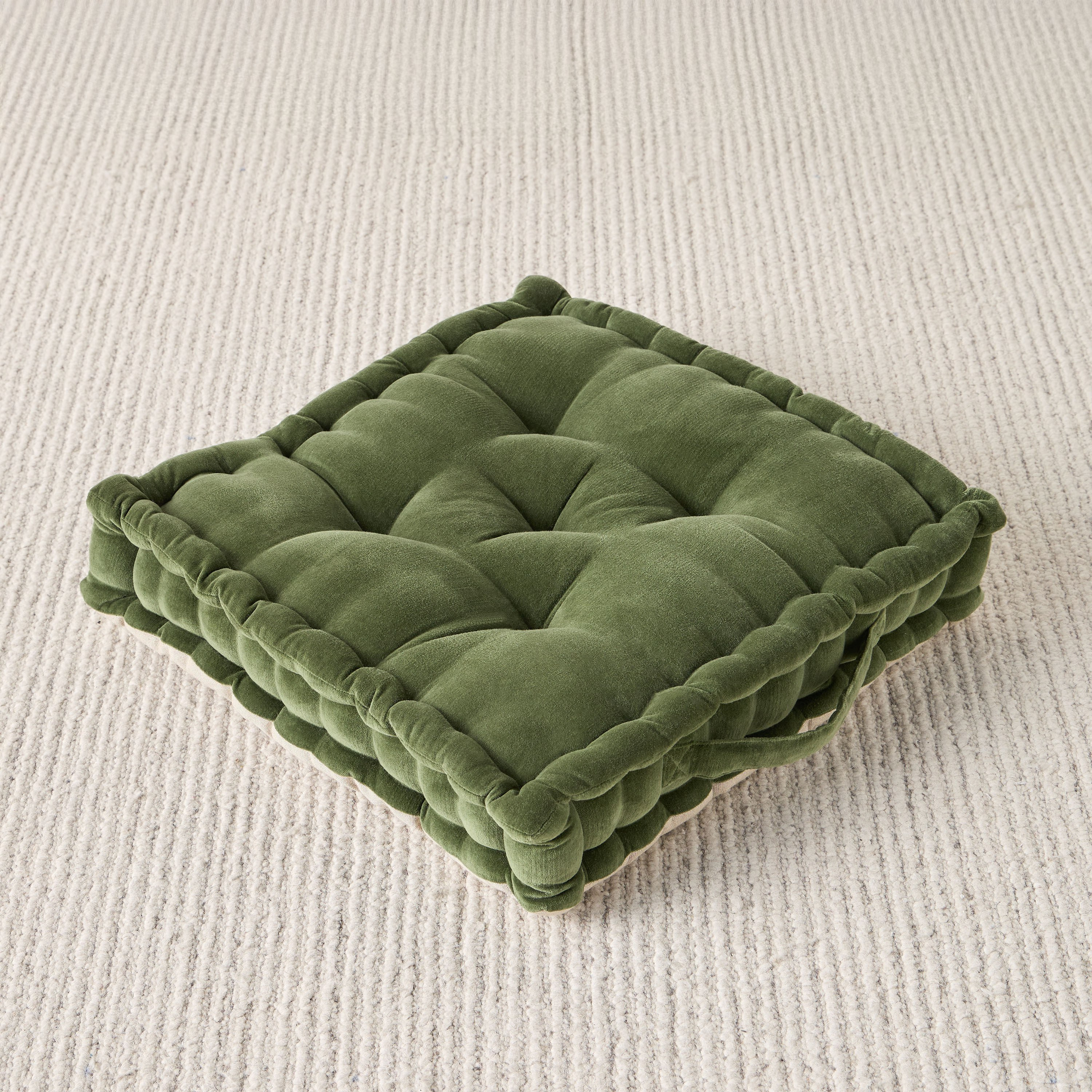 Amalia Velvet Weave Floor Cushion - 50x50 cm-household-cushionsandthrows-floorcushions-image-1