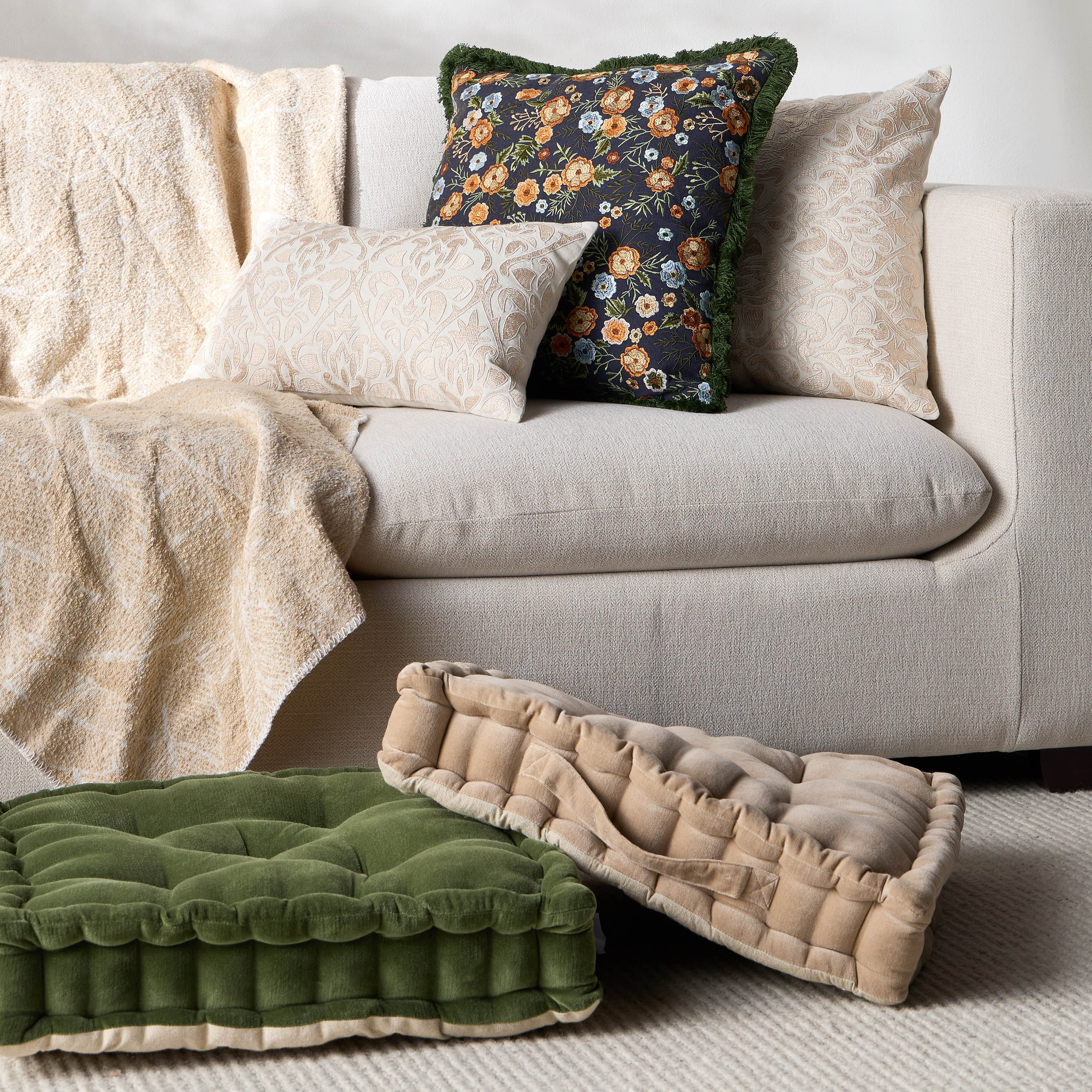 Amalia Velvet Weave Floor Cushion - 50x50 cm-household-cushionsandthrows-floorcushions-image-3