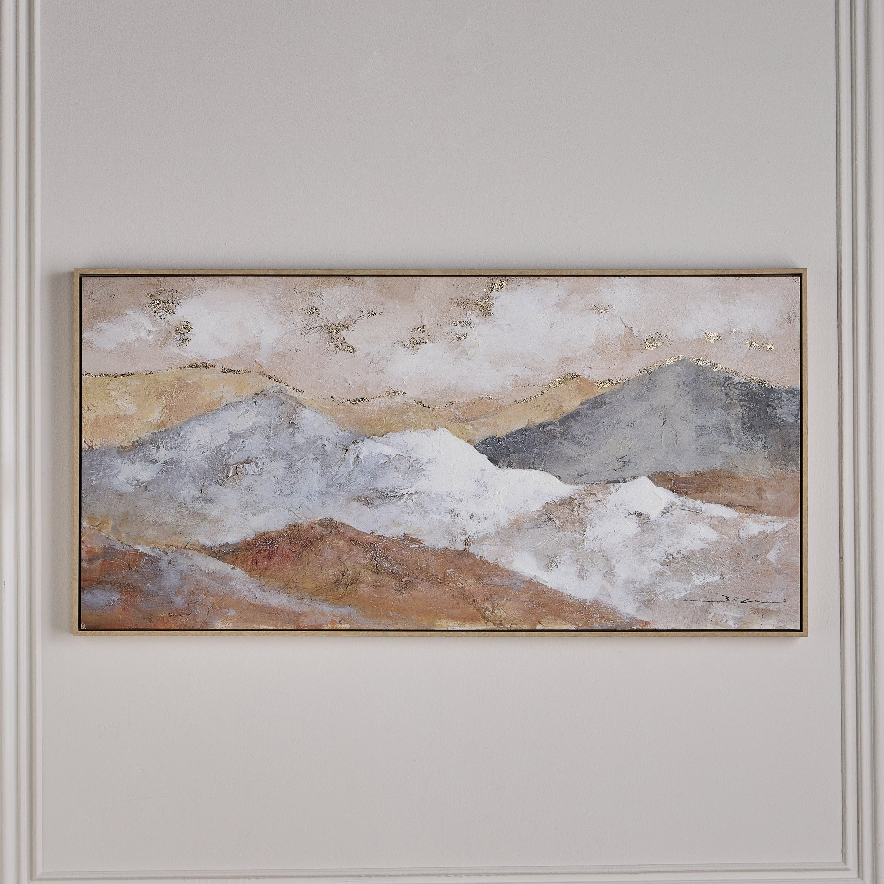 Dyn Hand-Painted Framed Canvas Wall Art - 140x70 cm-household-walldecorandmirrors-wallart-image-1