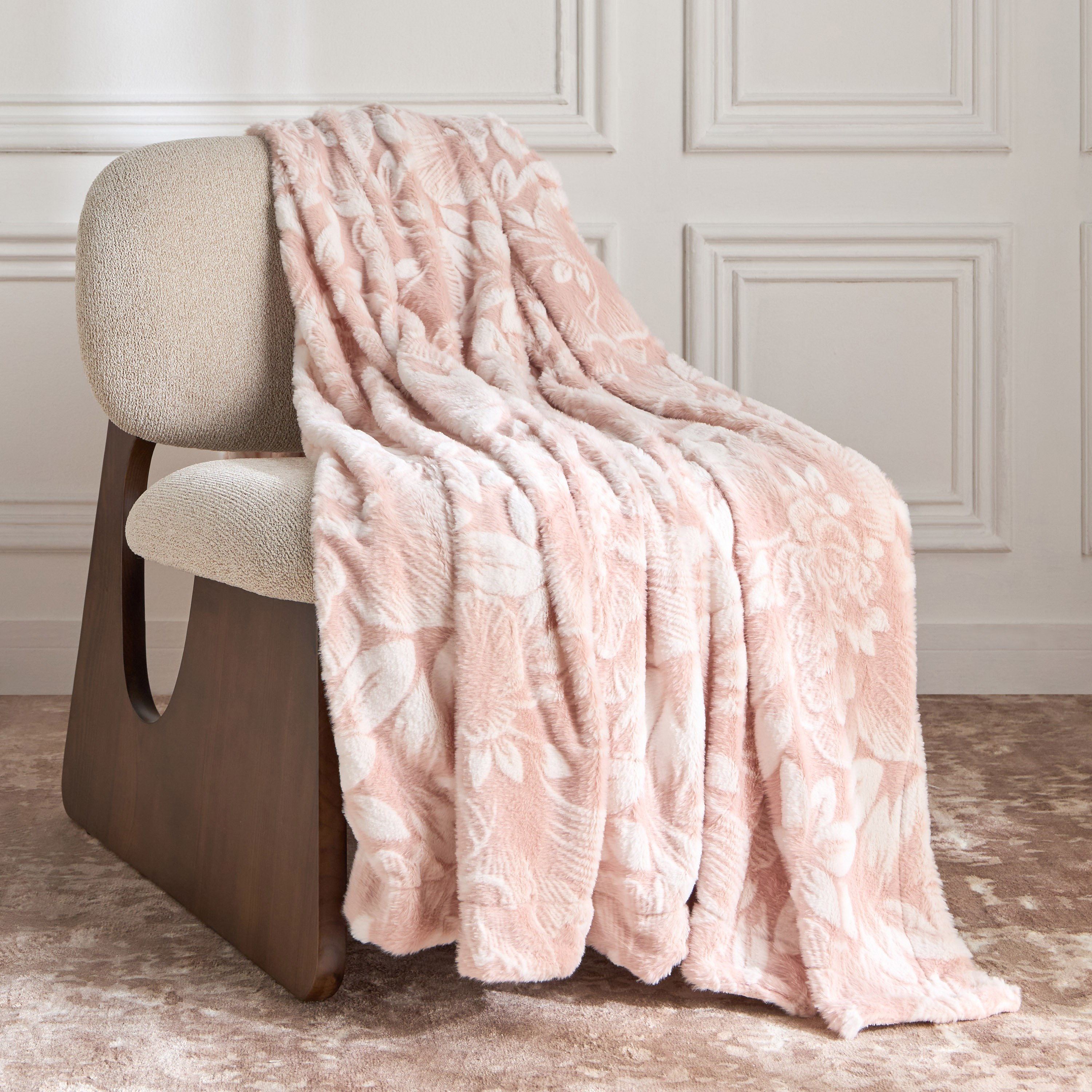 Allison Burn Out Fur Blanket - 160x240 cm-household-cushionsandthrows-throwsandblankets-blankets-image-1