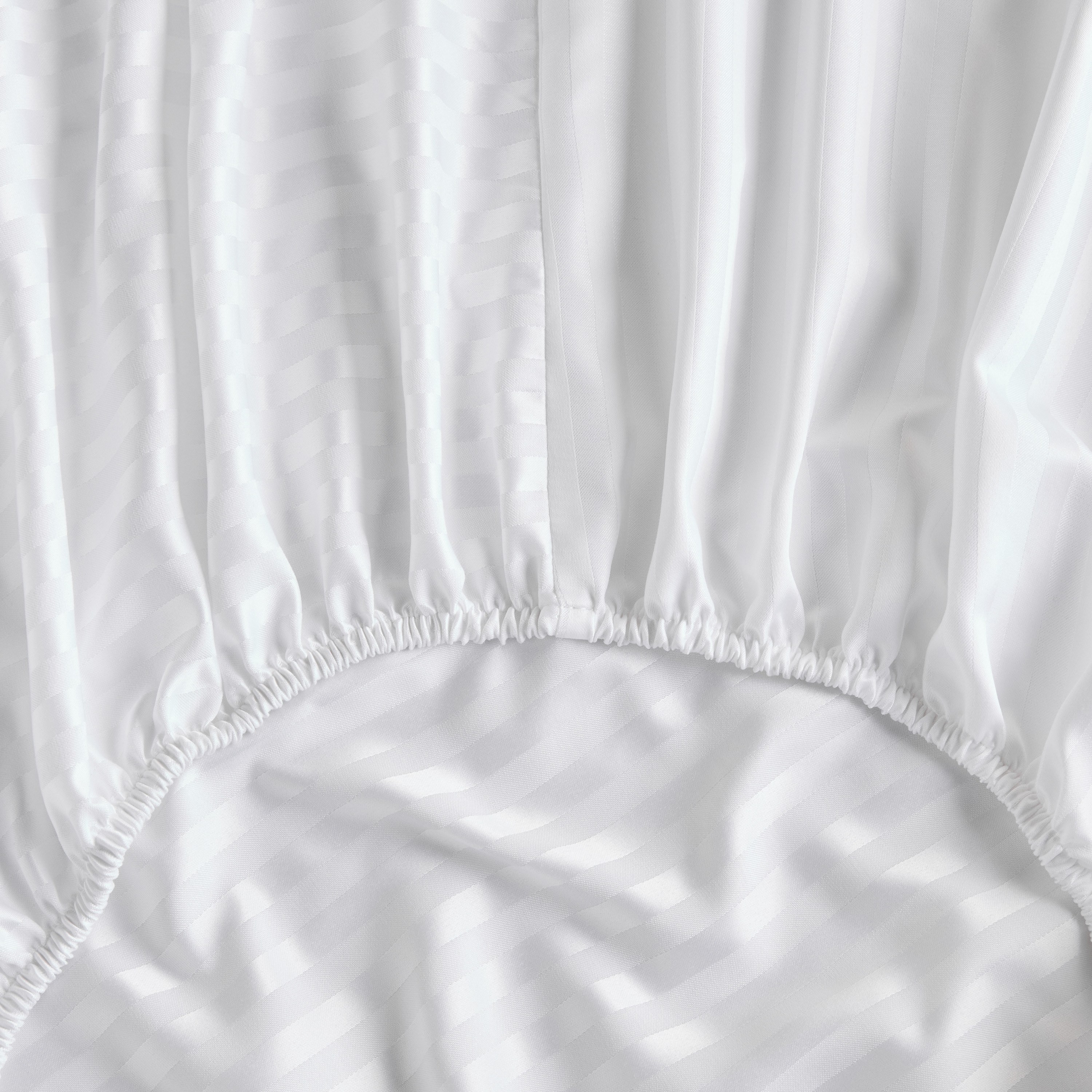 Hotel Stripe Single Fitted Sheet - 90x200 cm-household-bedding-sheetsandpillowcases-fittedsheets-image-2