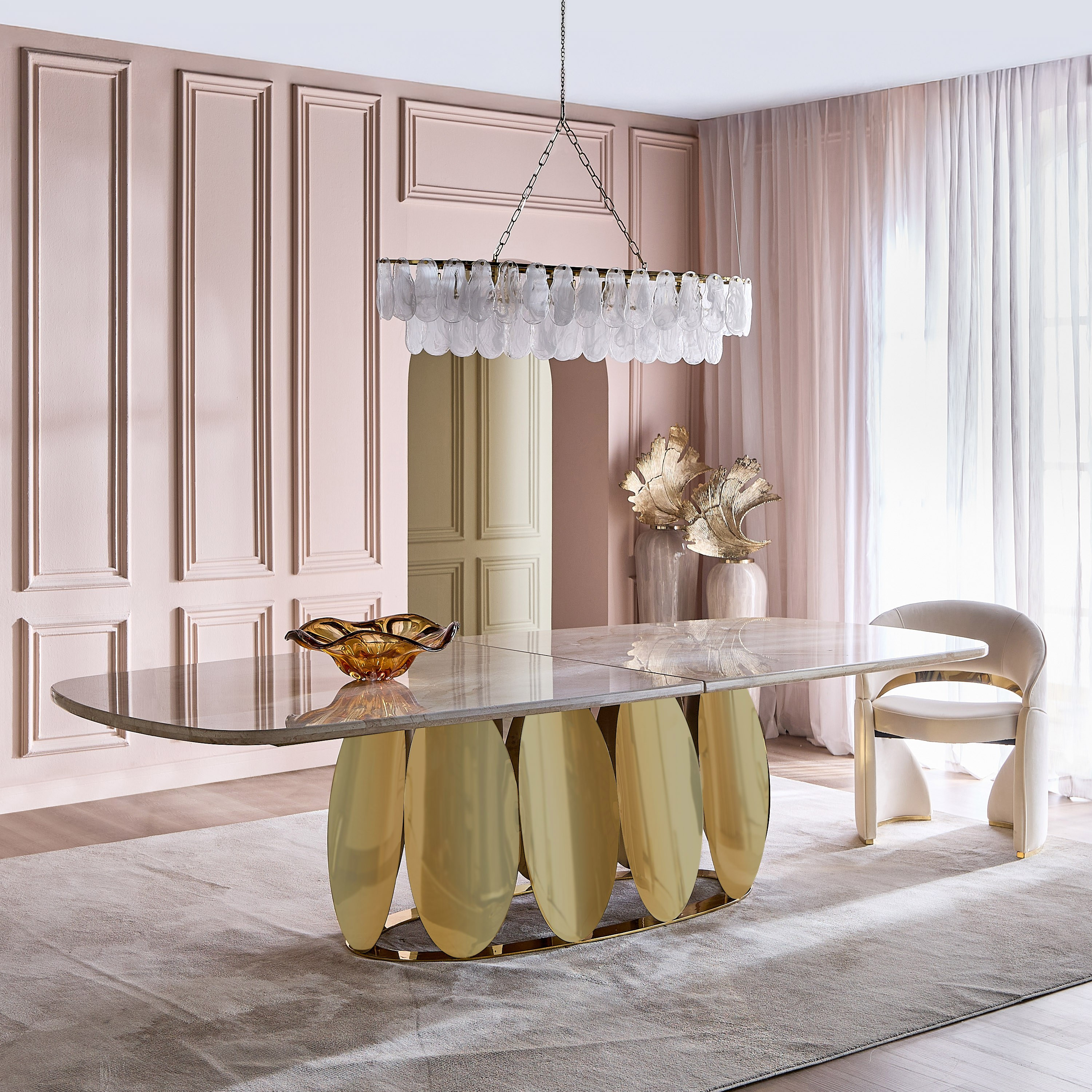 طاولة سفرة بسطح رخام لـ10 مقاعد - راقية-furniture-diningroom-diningtables-image-1