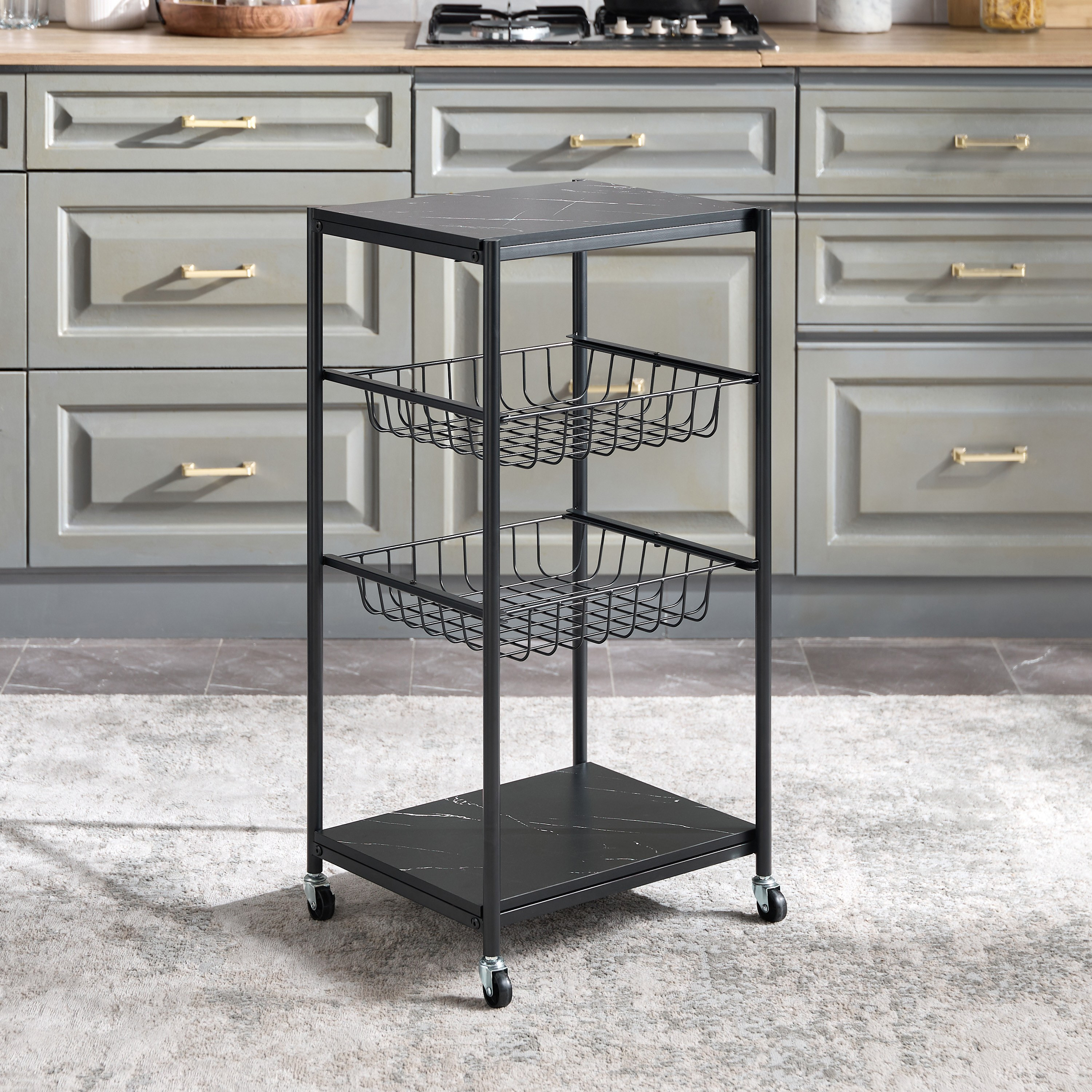 Marbello 4-Tier Kitchen Trolley-household-kitchen-kitchenorganising-kitchentrolleys-image-2