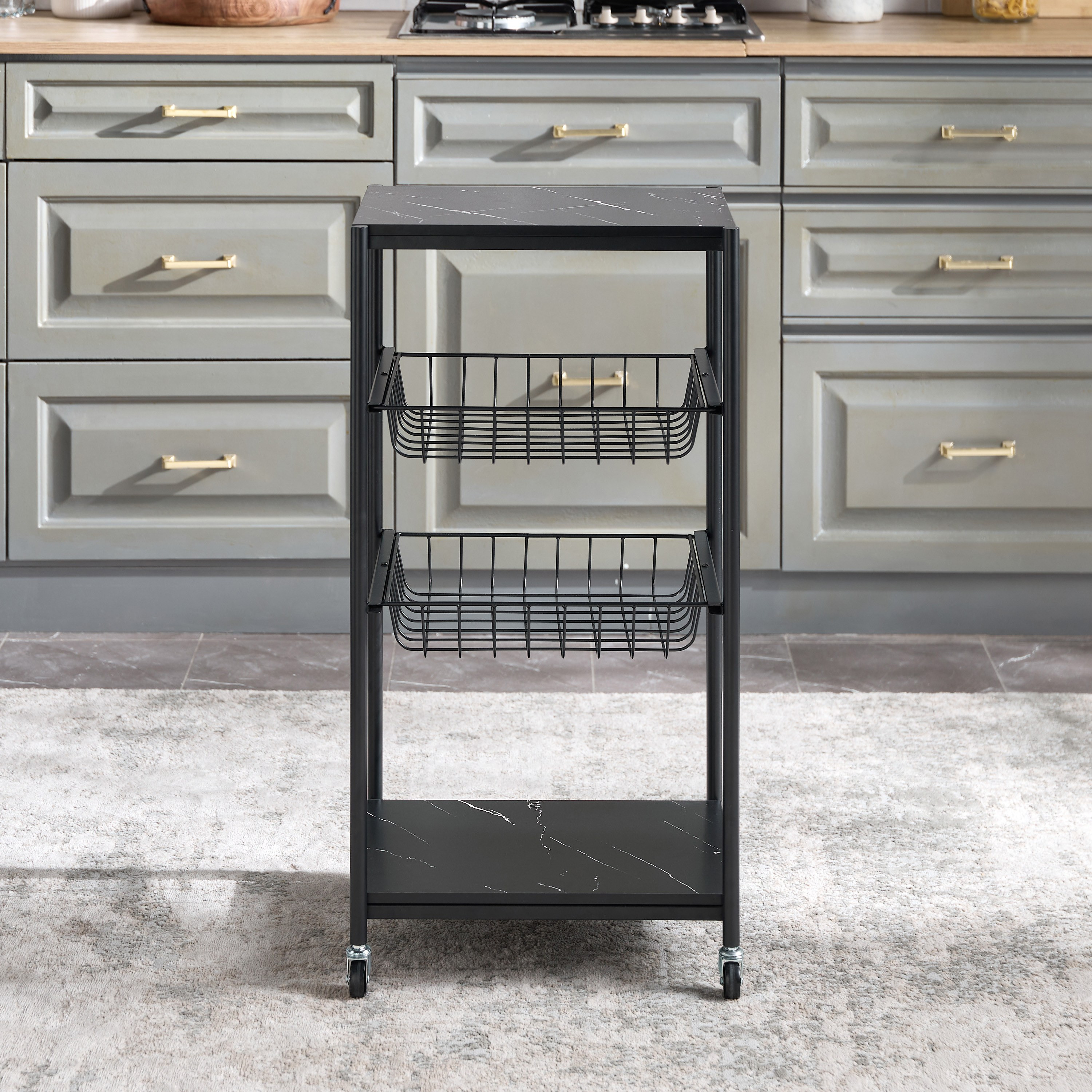 Marbello 4-Tier Kitchen Trolley-household-kitchen-kitchenorganising-kitchentrolleys-image-3