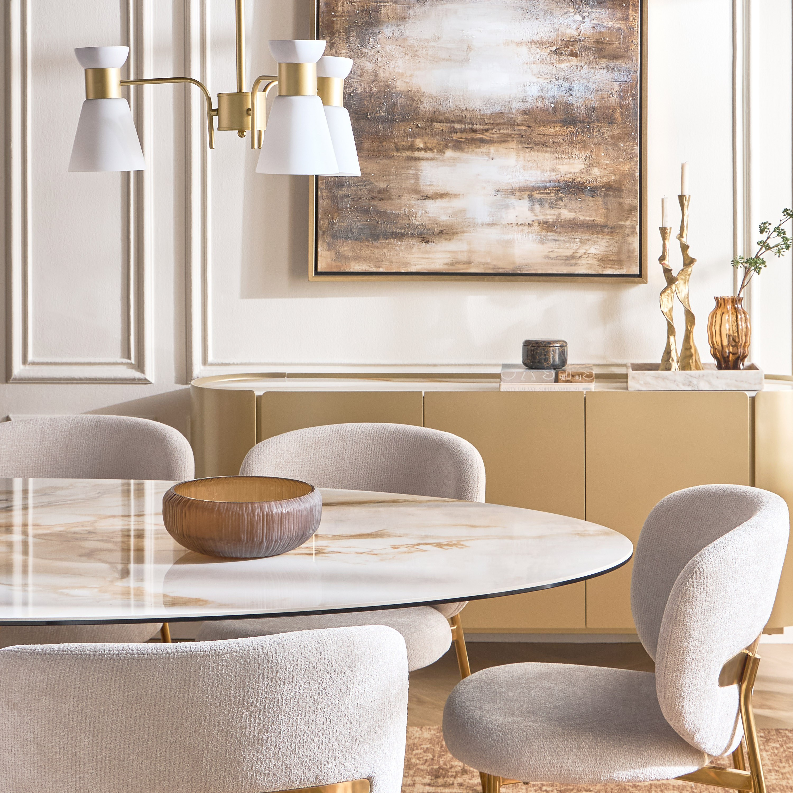 ثريا زجاجية بـ3 مصابيح - شوفي-household-lighting-ceilinglamps-chandeliers-image-4