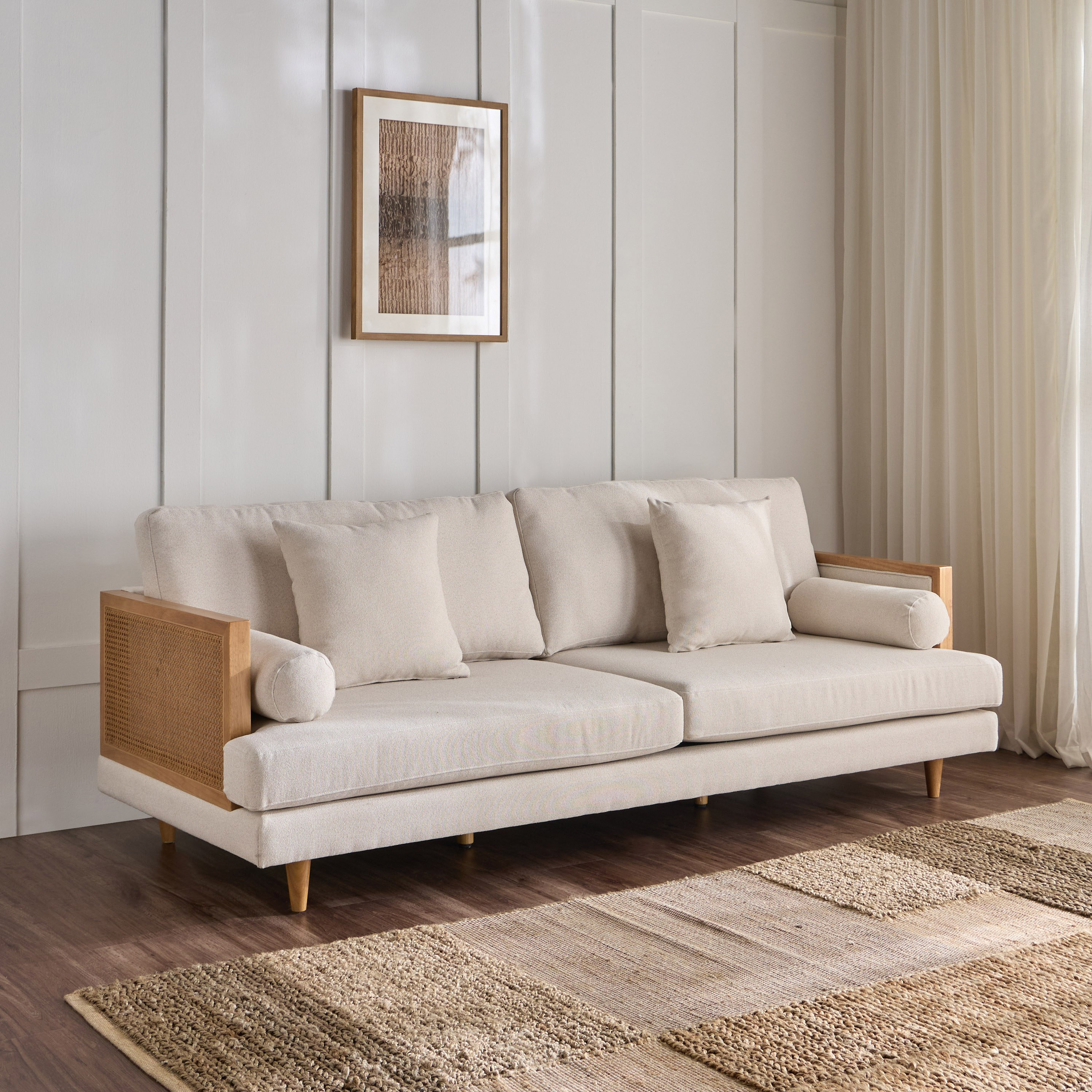 Oshawa 3-Seater Fabric Sofa