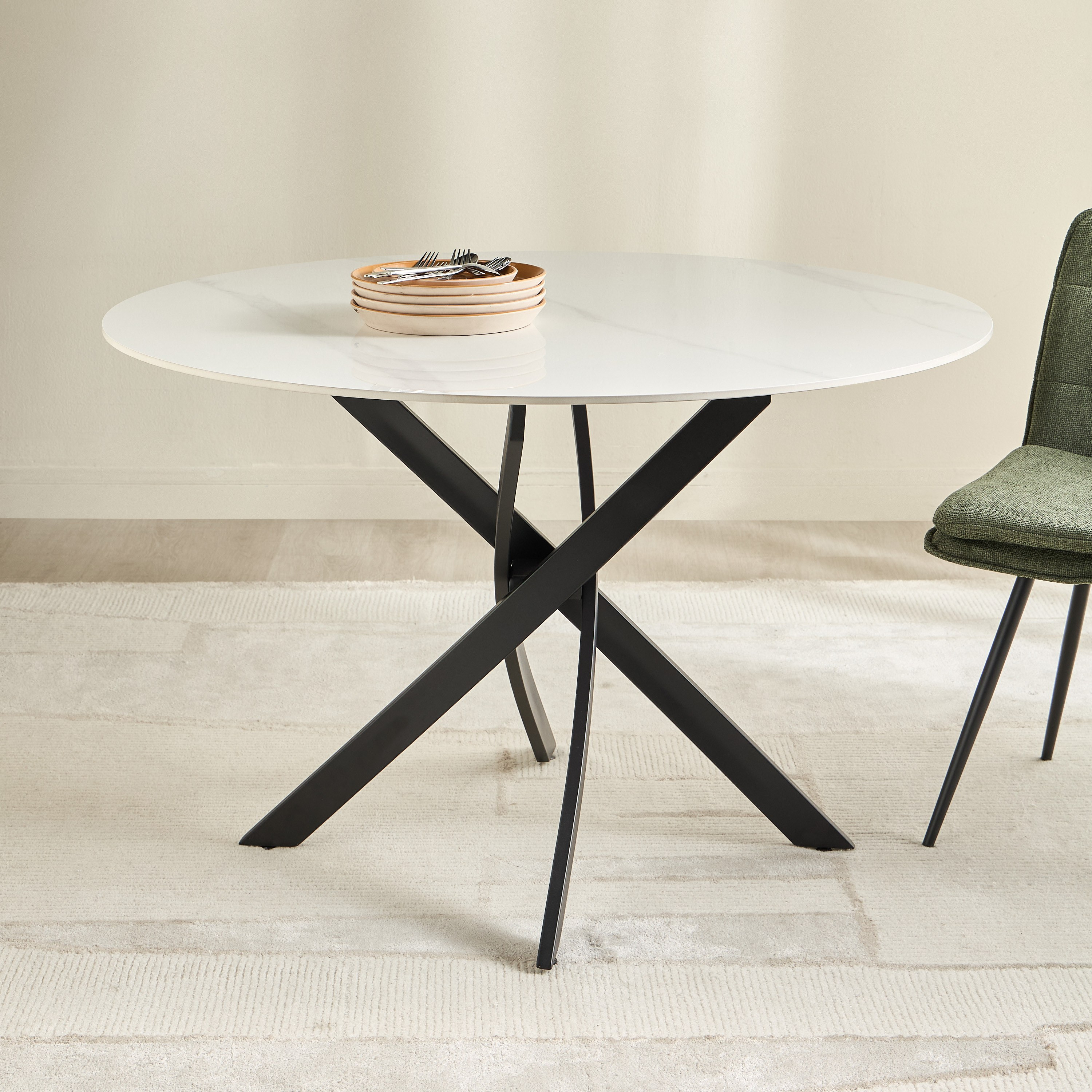 Shop Alvaro 4-Seater Ceramic Top Dining Table | Homecentre UAE