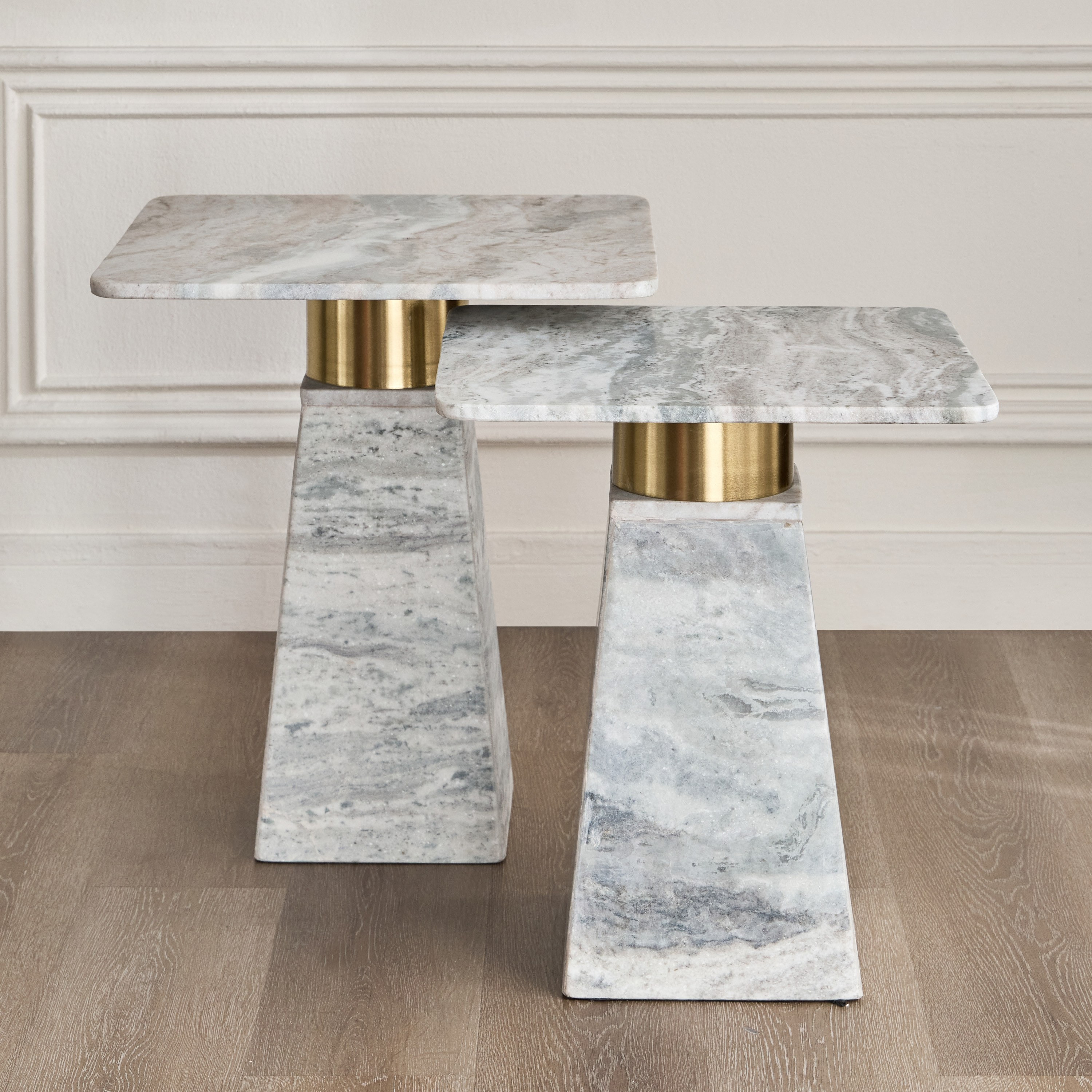 طقم طاولات متداخلة بسطح رخام من قطعتين - كارل-furniture-livingroom-nestoftables-image-2