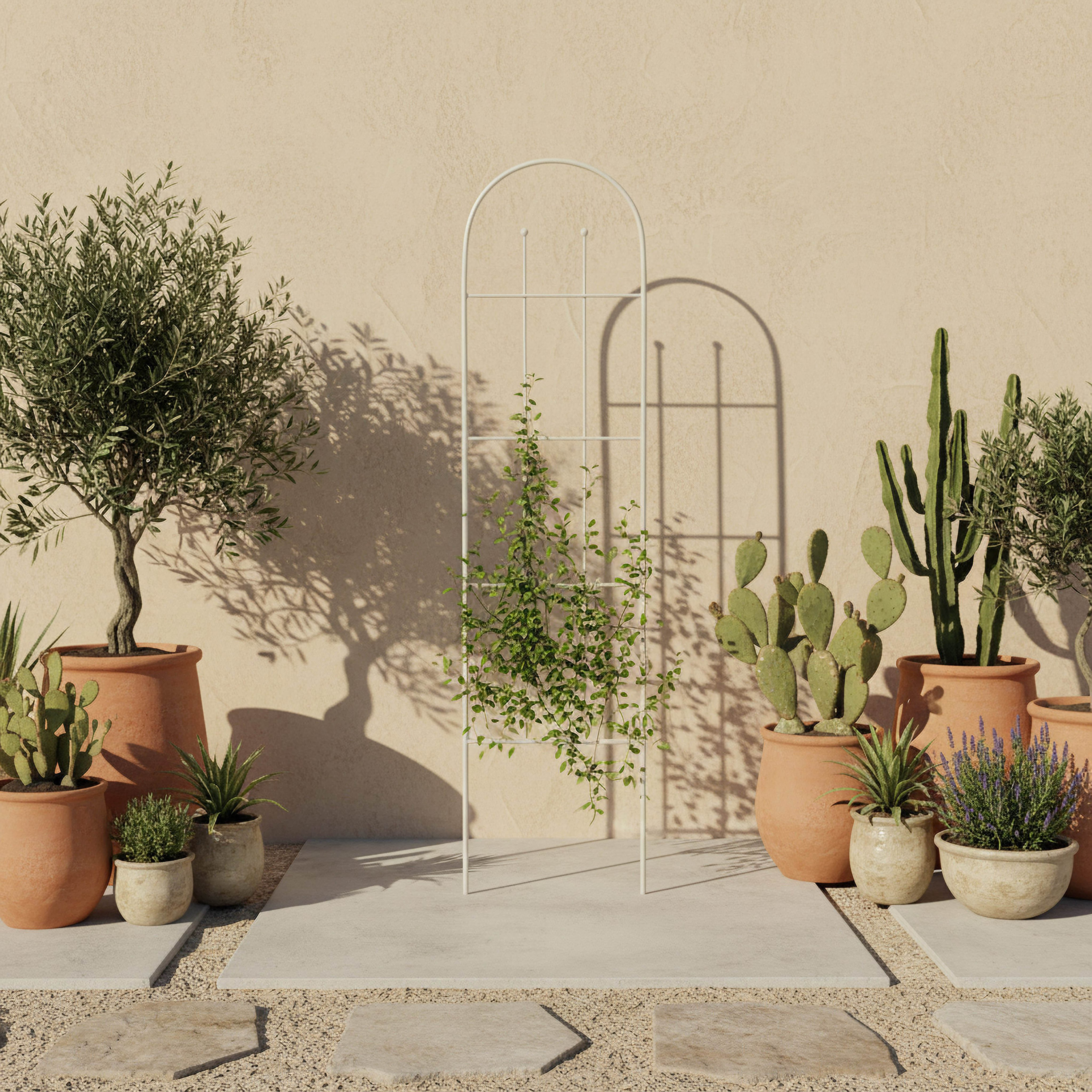Zesty Single Garden Metal Trellis-household-gardenandoutdoor-trellisandstands-trellis-image-4