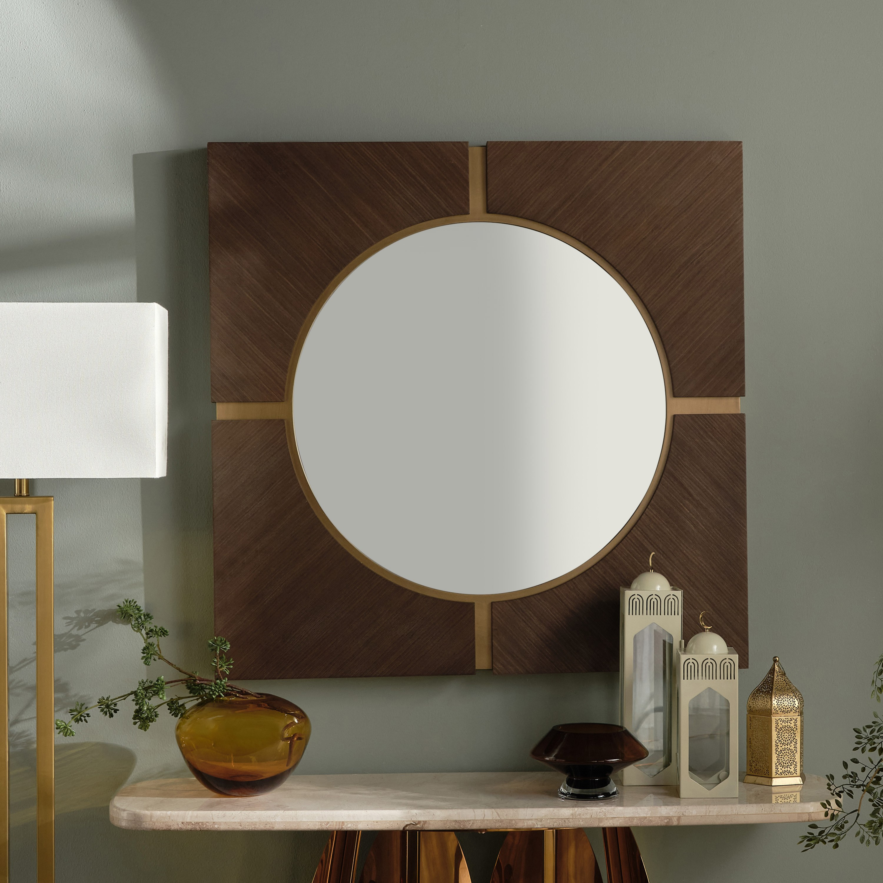 Velora Wall Mirror - 100x100 cm-household-walldecorandmirrors-mirrors-wallmirrors-image-4