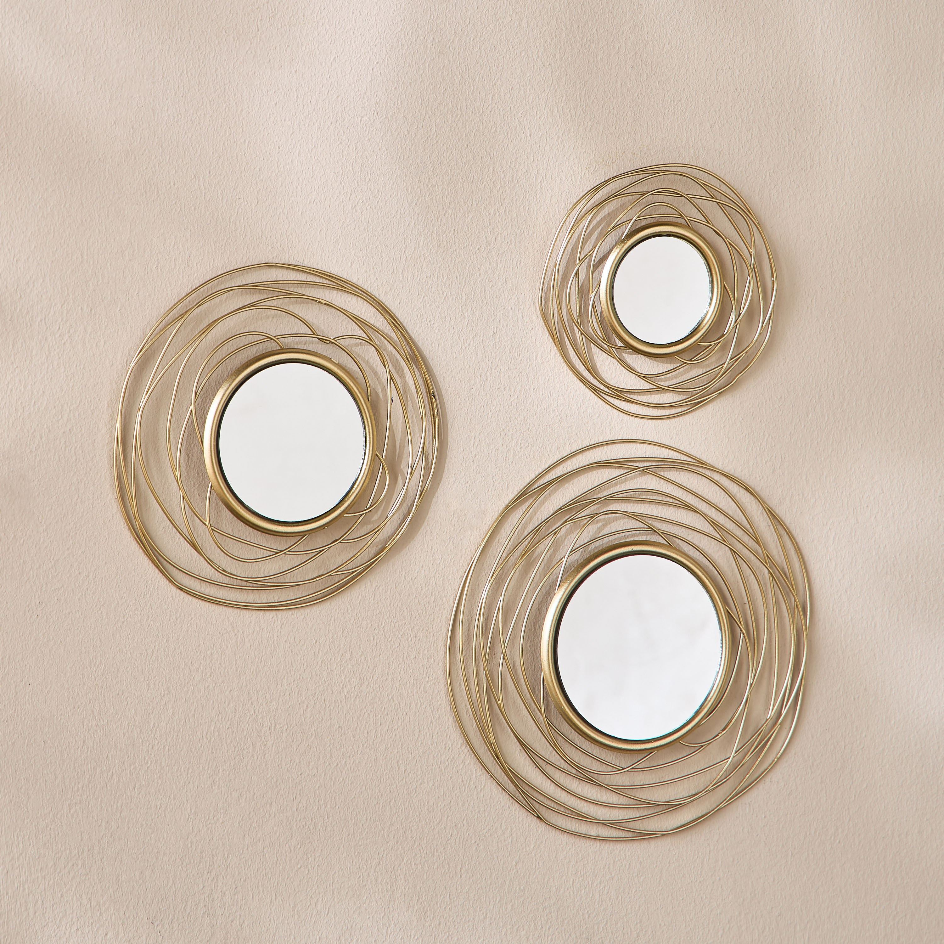 Athene Mirrored Wall Accent - Set of 3-household-walldecorandmirrors-wallaccents-image-1