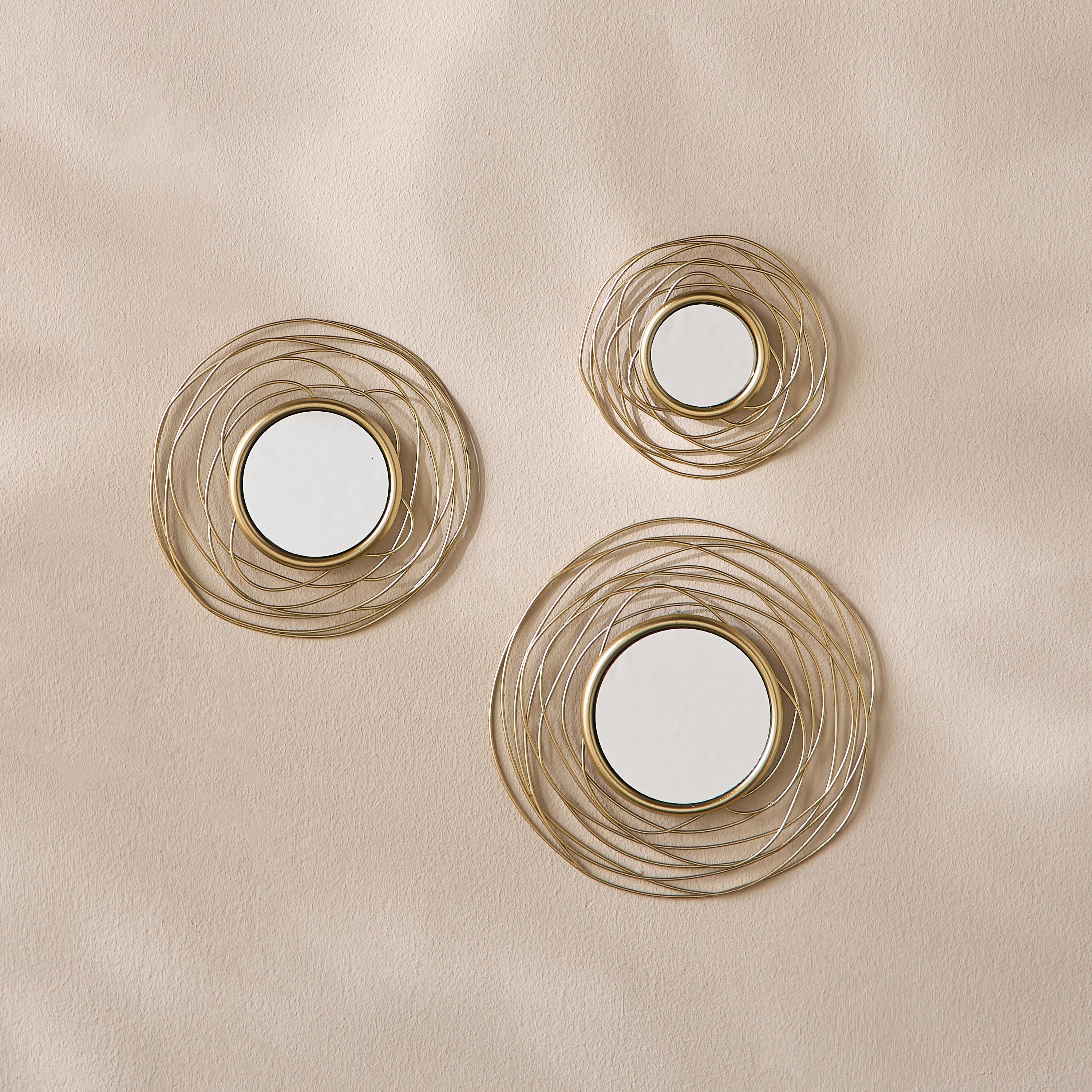 Athene Mirrored Wall Accent - Set of 3-household-walldecorandmirrors-wallaccents-image-2