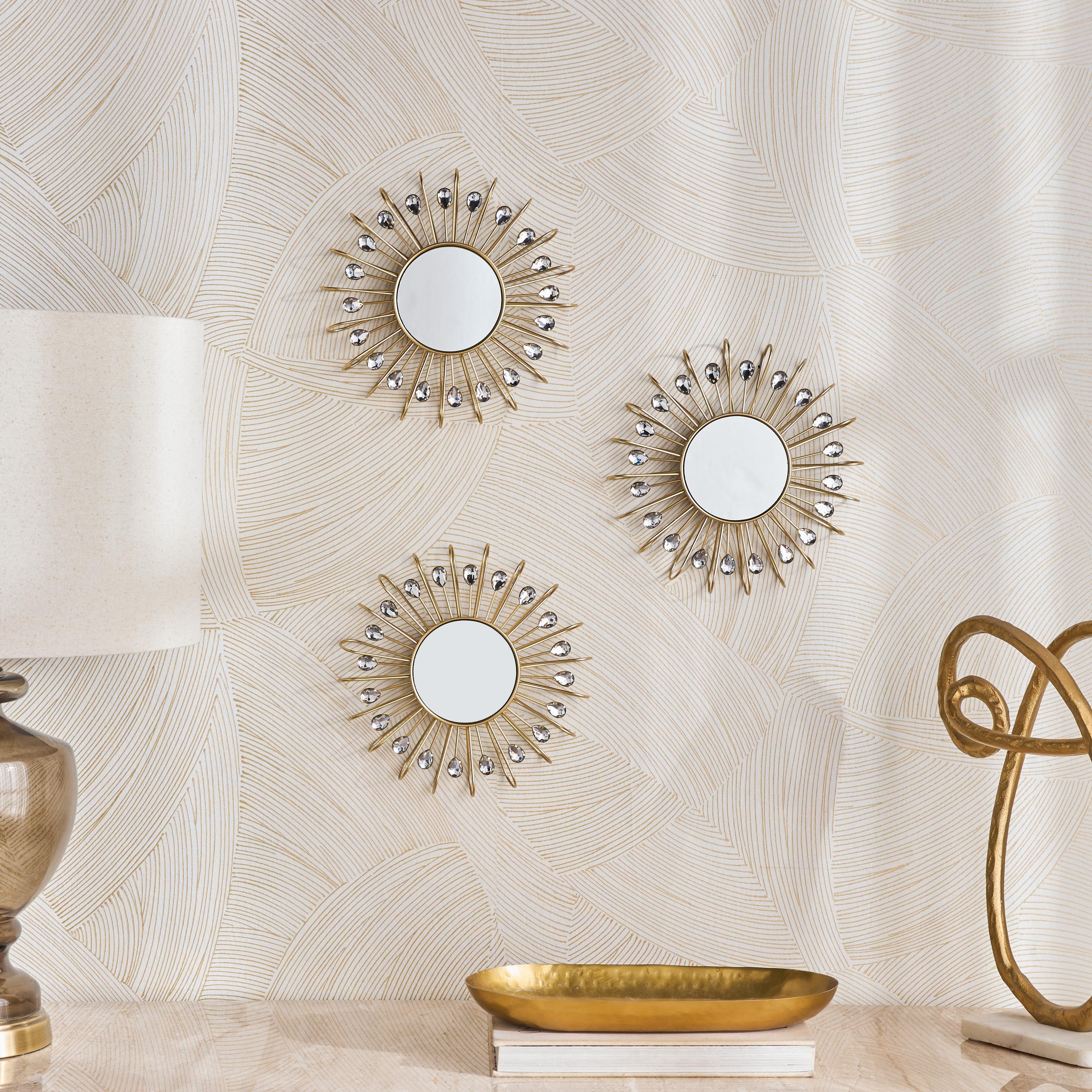Murmur Mirrored Wall Accent - Set of 3-household-walldecorandmirrors-wallaccents-image-4