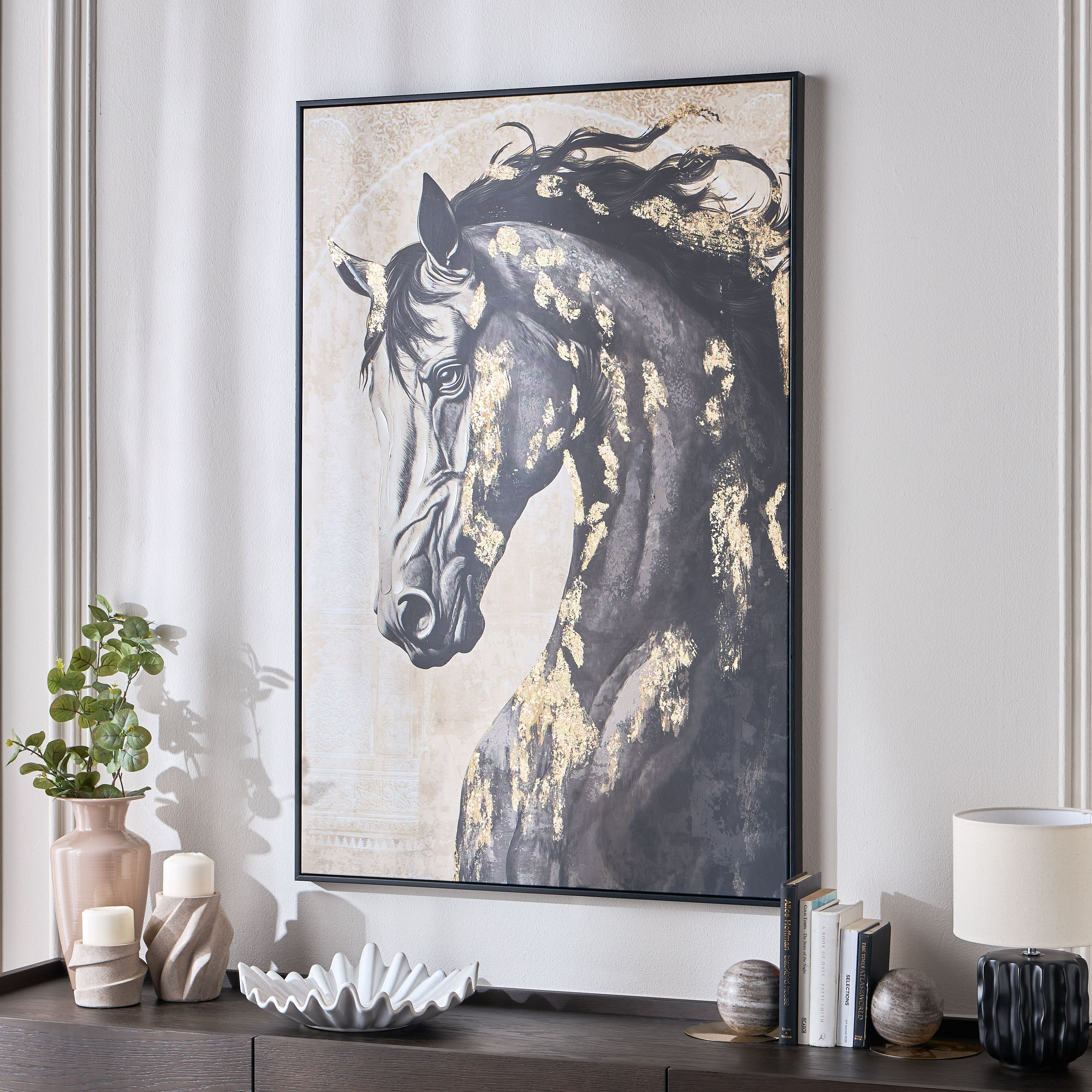 لوحة جدارية كانفاس مؤطرة - ماجستي - 80x120 سم-household-walldecorandmirrors-wallart-image-1