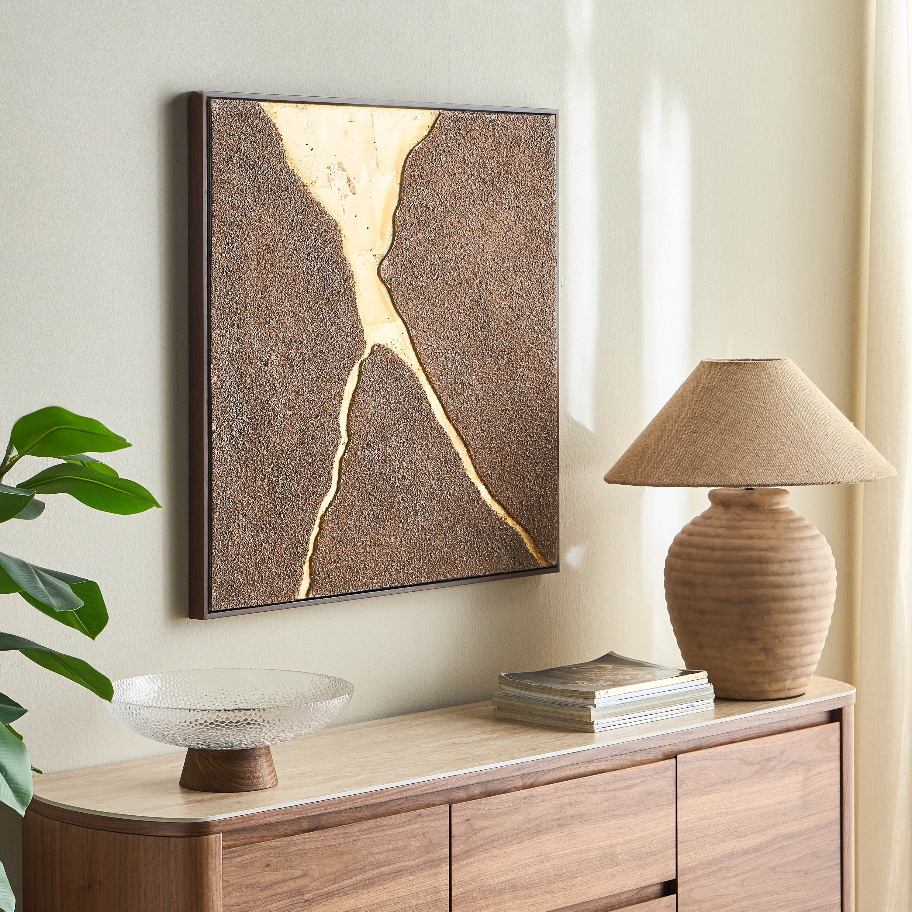 Surge Oil Painting Framed Canvas Wall Art - 80x80 cm-household-walldecorandmirrors-wallart-image-4