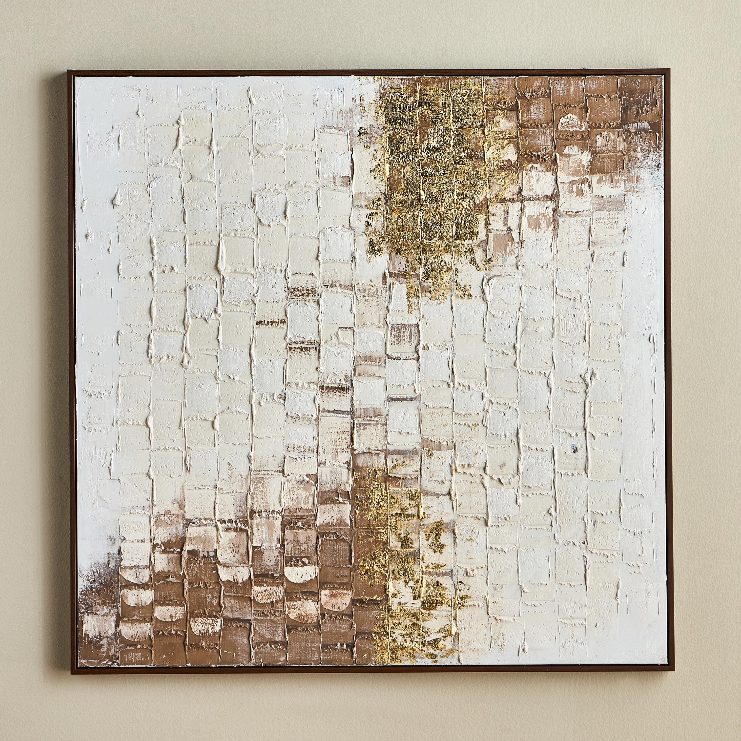 Flux Framed Canvas Oil Painting Wall Art - 100x100 cm-household-walldecorandmirrors-wallart-image-1