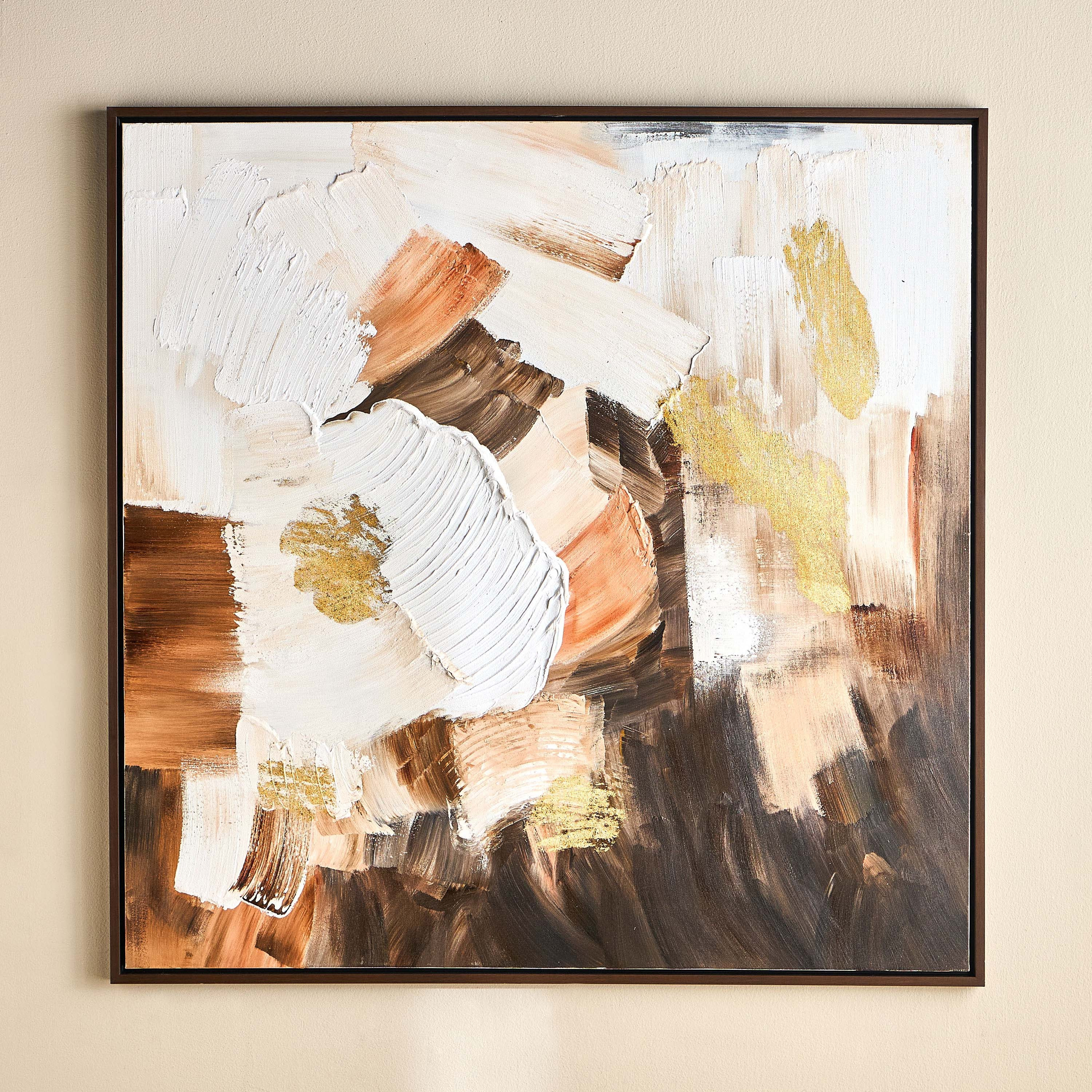 Nova Framed Canvas Oil Painting Wall Art - 150x150 cm-household-walldecorandmirrors-wallart-image-1