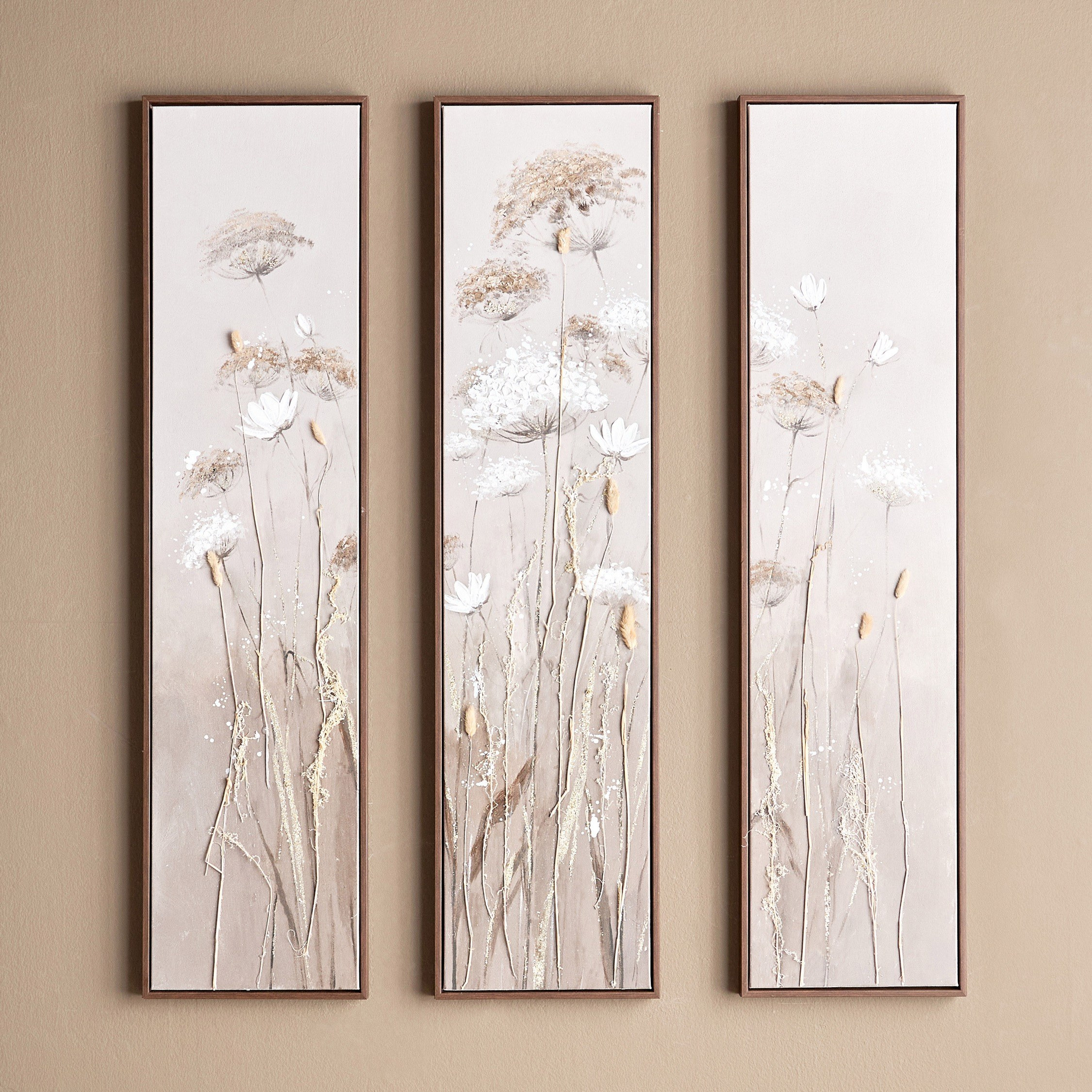 Bask Panel 3-Piece Framed Canvas Oil Painting Wall Art Set - 90x120 cm-household-walldecorandmirrors-wallart-image-1