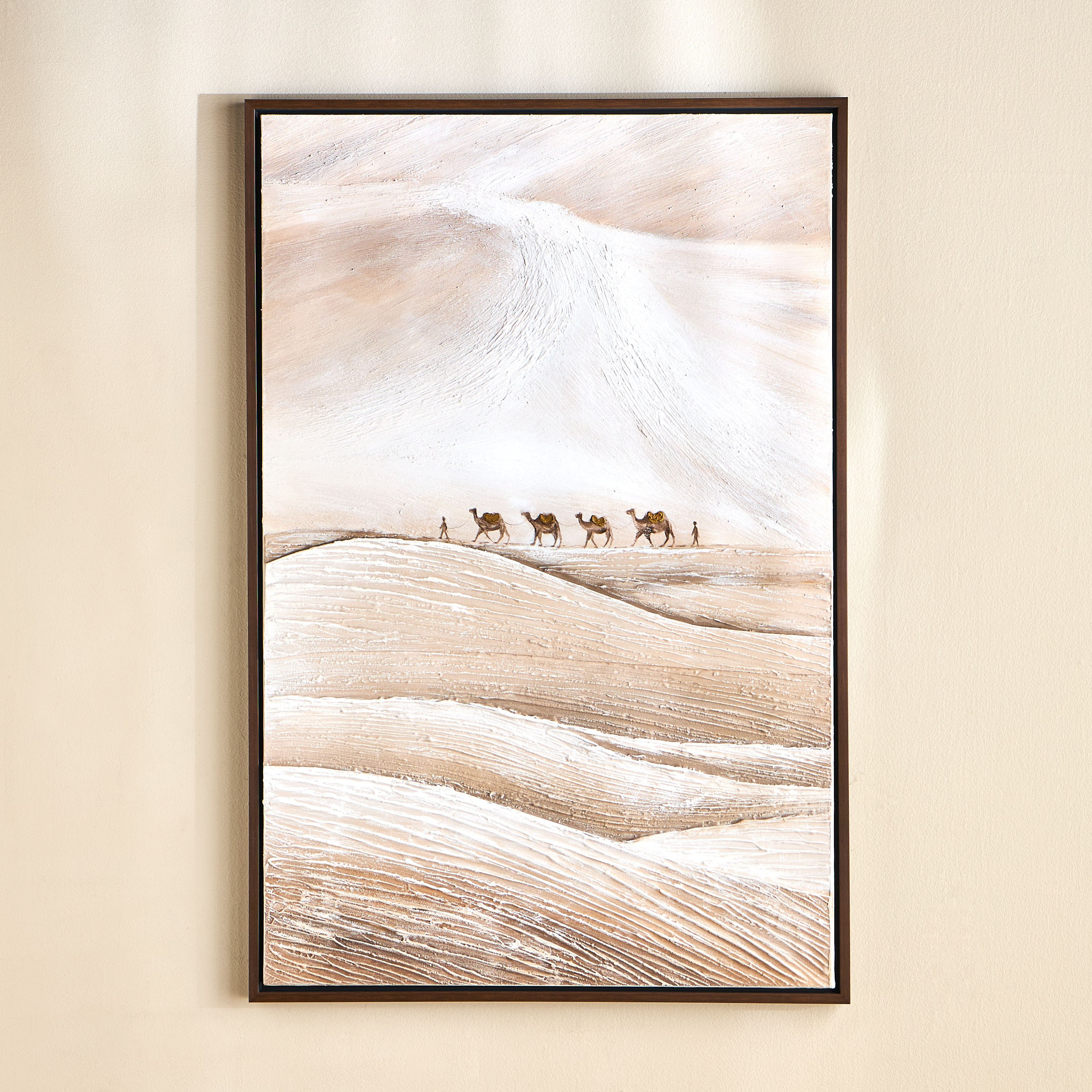 Caravan Oil Painting Framed Canvas Wall Art - 100x150 cm-household-walldecorandmirrors-wallart-image-1