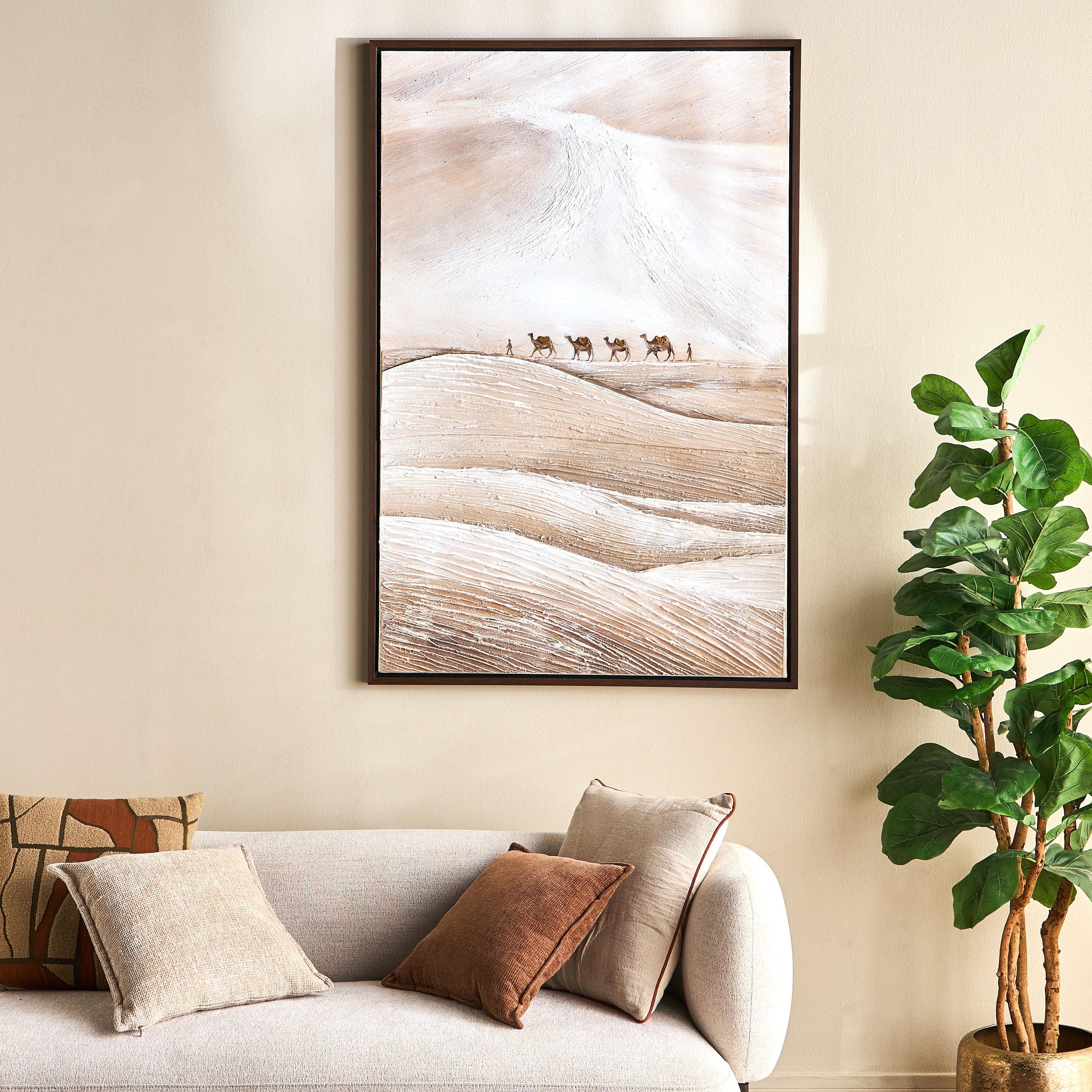 Caravan Oil Painting Framed Canvas Wall Art - 100x150 cm-household-walldecorandmirrors-wallart-image-3