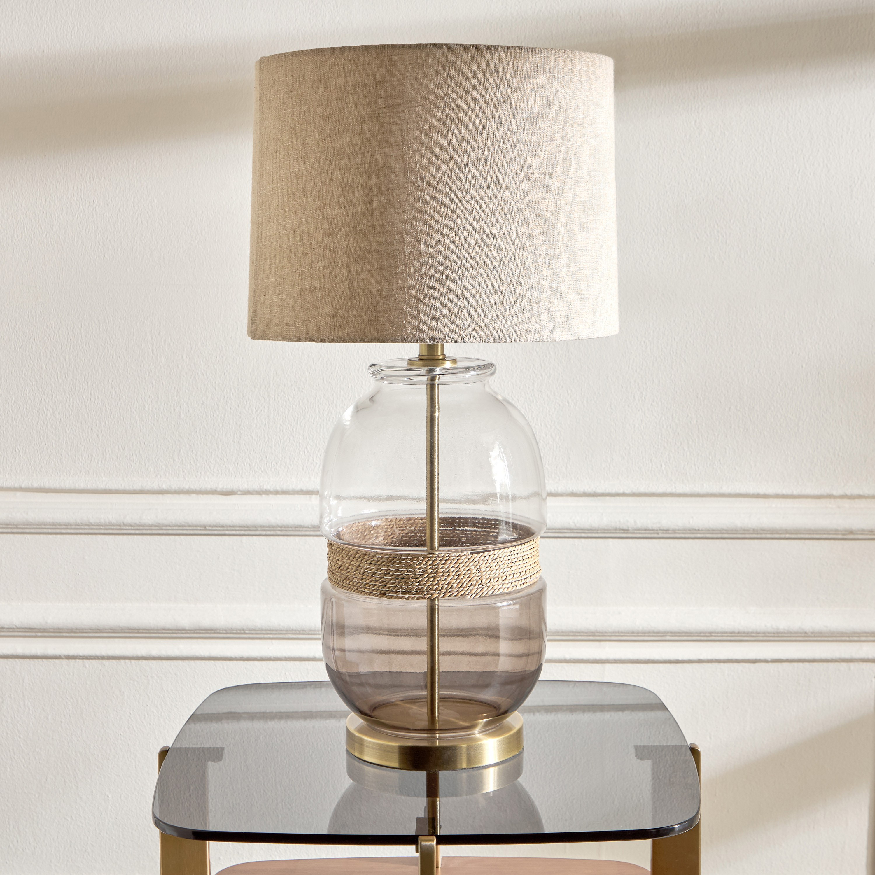Mia Glass Table Lamp - 68 cm