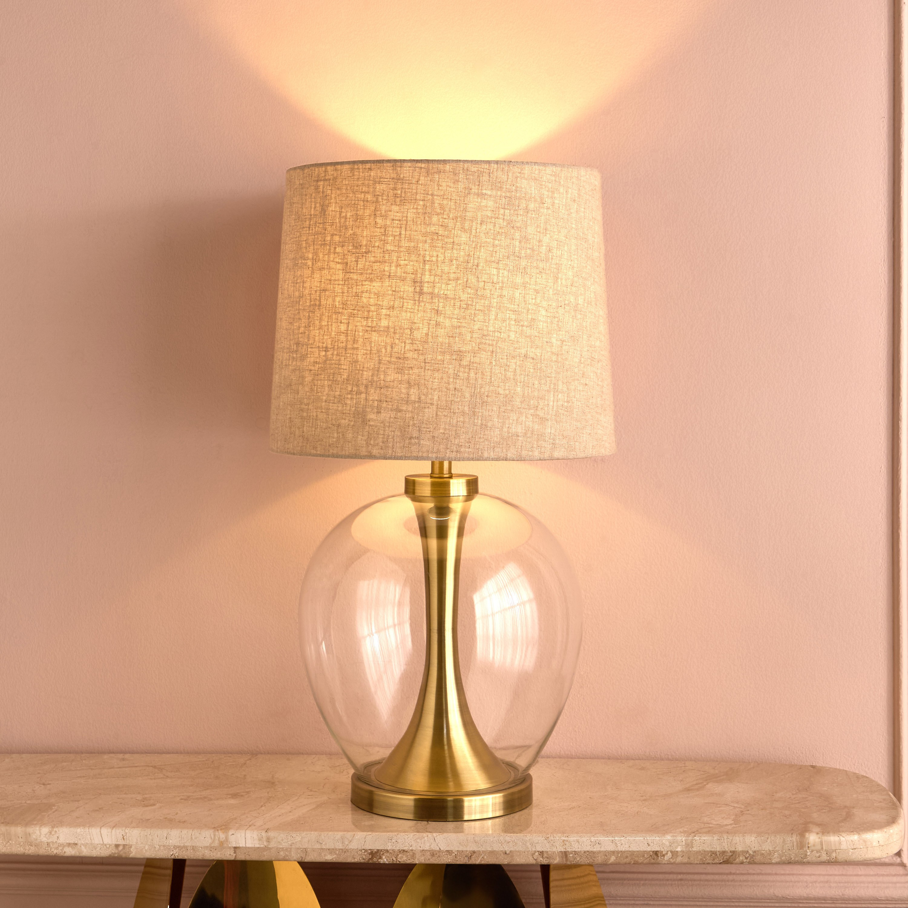Julie Glass Table Lamp - 68 cm-household-lighting-tableanddesklamps-image-2