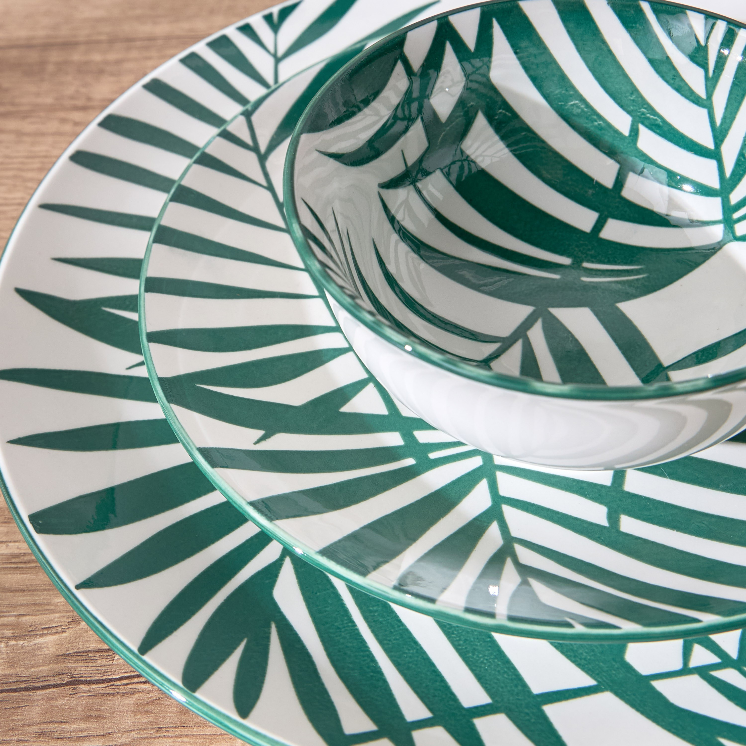 طقم عشاء بورسلين 18 قطعة - بالم - يخدم 6 أفراد-household-dining-dinnerware-dinnersets-image-5