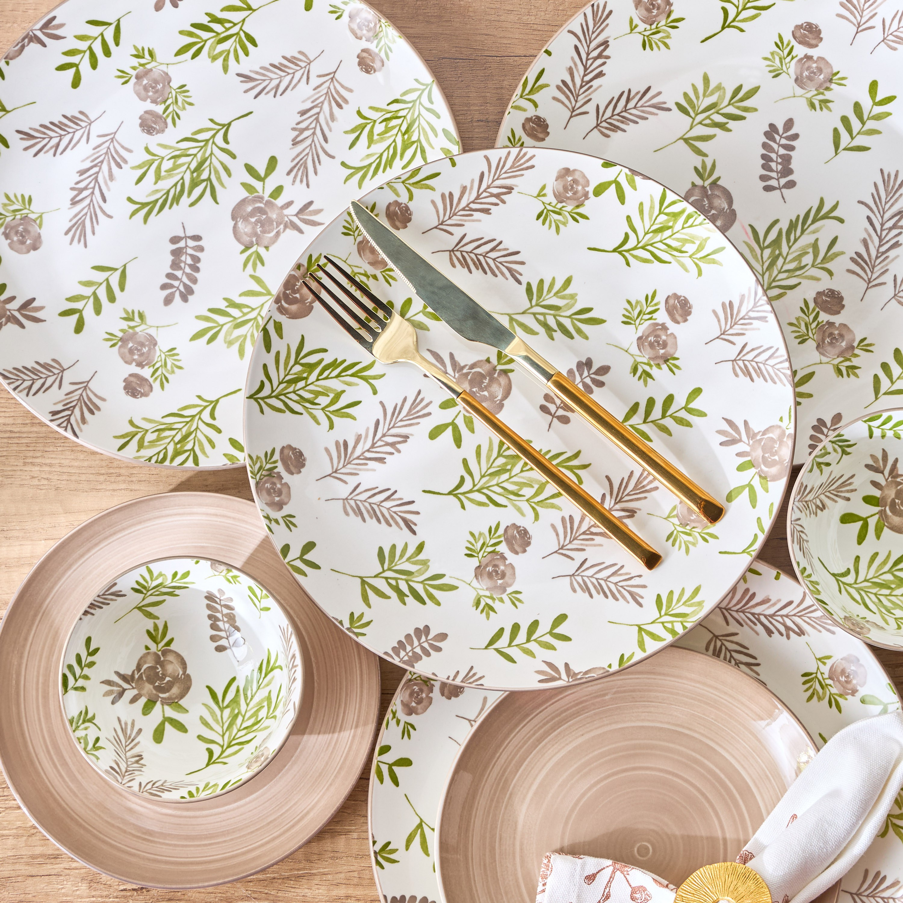 طقم سفرة بورسلان 12 قطعة - ديزي - يخدم 4-household-dining-dinnerware-dinnersets-image-1