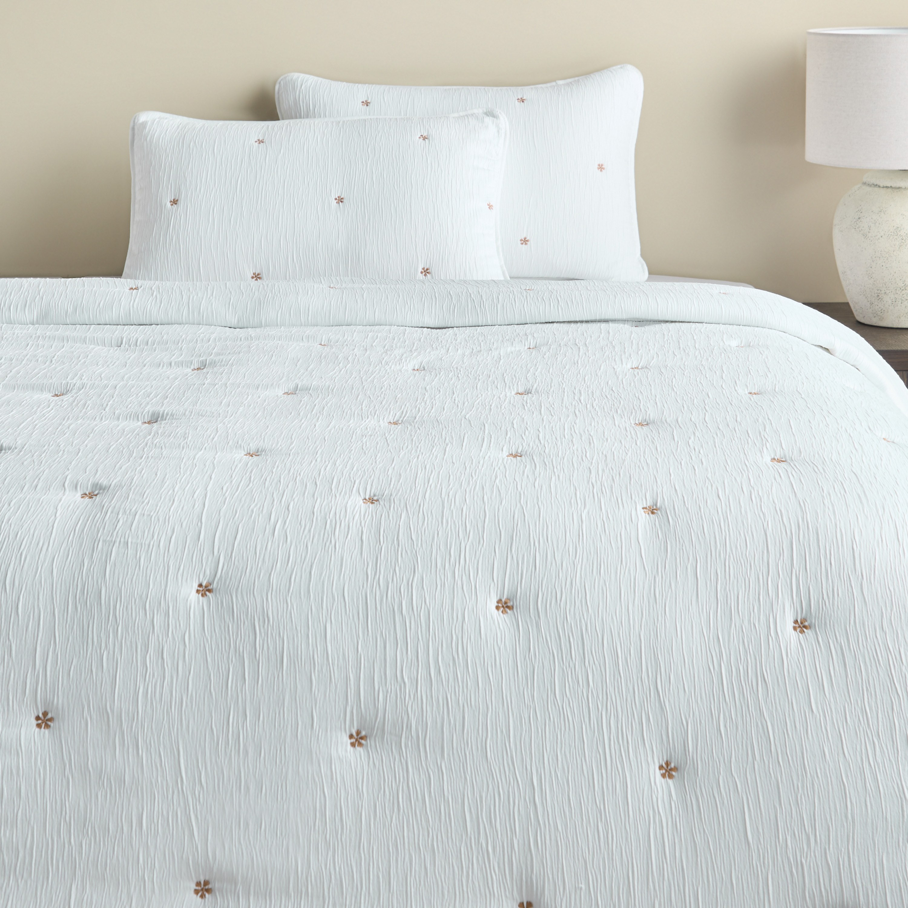 Bark Wrinkle Embroidered 3-Piece Super King Bedspread Set - 240x260 cm-household-bedding-comfortersandbedspreads-bedspreads-image-2
