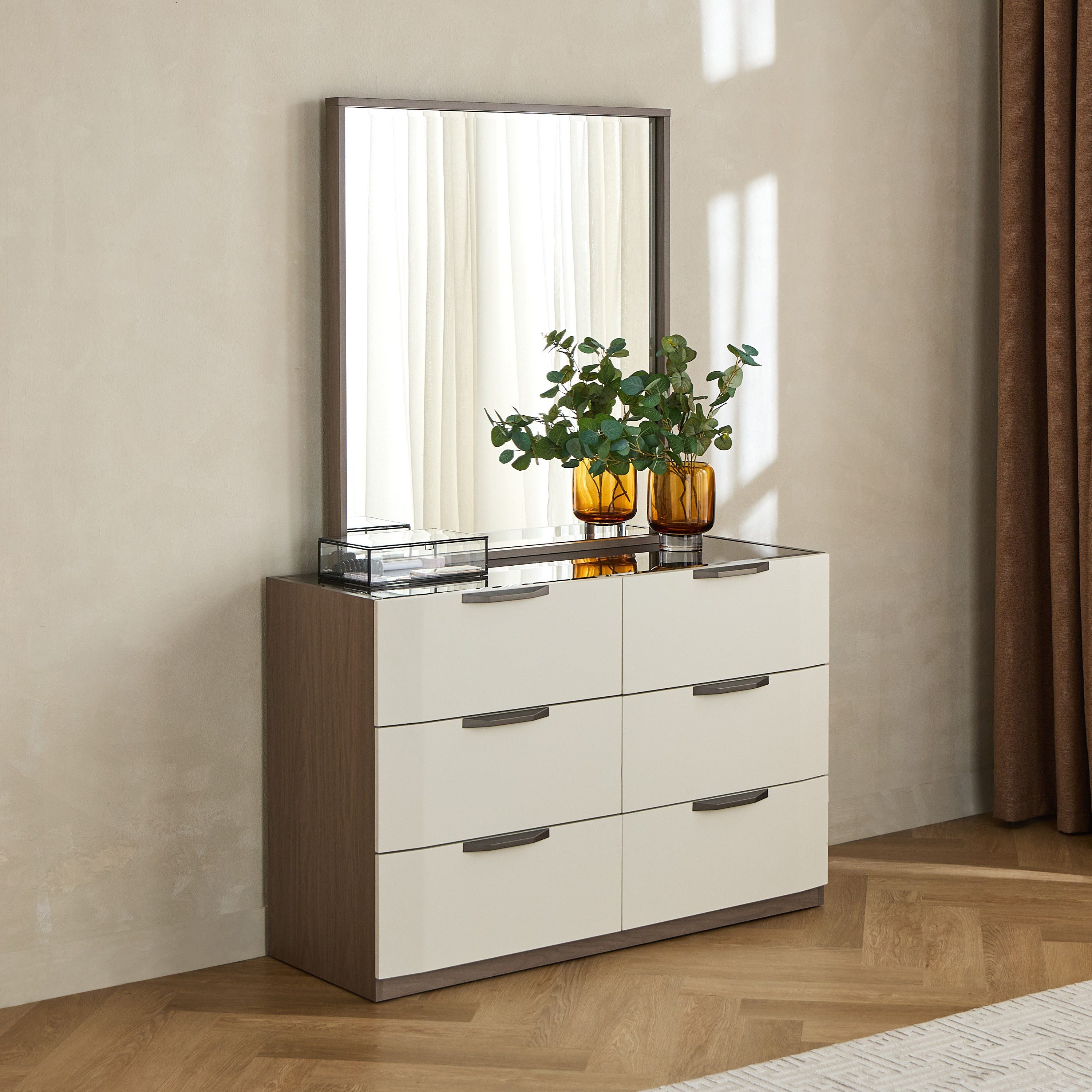 Astro 6-Drawer Dresser with Mirror