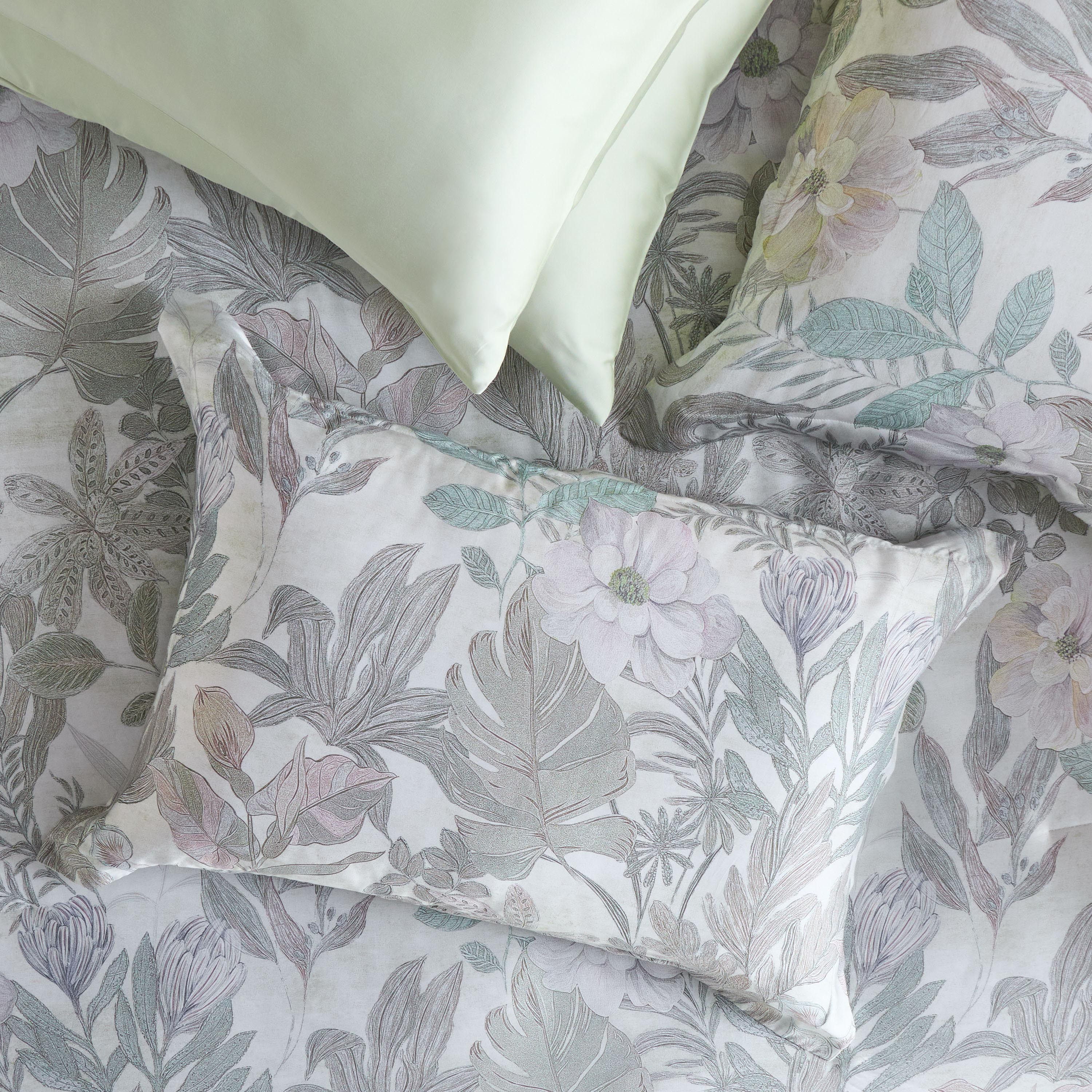Dulche Tencel Lyocell Floral Print 300 Thread Count 6-Piece Super King Comforter Set - 240x260 cm-household-bedding-comfortersandbedspreads-bedinabag-image-3